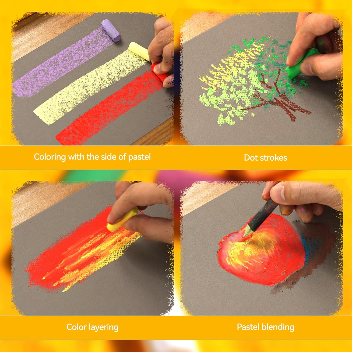 Paul Rubens Soft Pastel Set (48 Colors) - Fine Pigments with Smooth Strokes & Strong Coloring Power - Vibrant Chalk Pastels for Drawing, Blending & Layering - Ideal for Beginners, Students & Artists image number 3