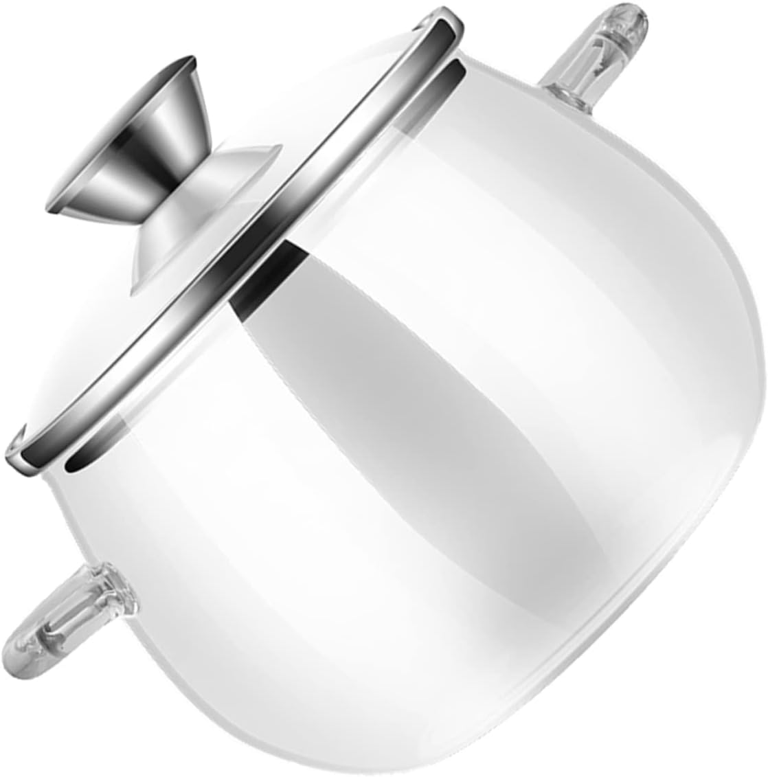 CIYODO Glass Lard Oil Jar with Lid and Spoon 1200Ml Large Capacity Double-Handle Condiment Storage Container Kitchen Seasoning Jar for Home Use