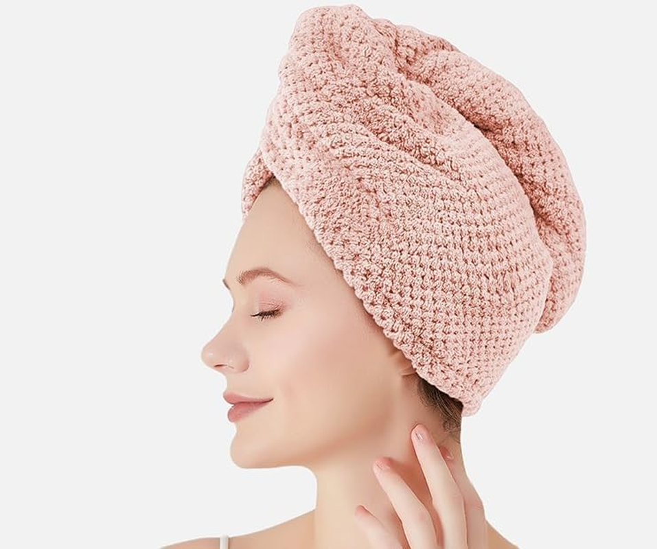 3 PCS Microfiber Hair Towel, Hair Wraps for Women Wet Hair, Fast Drying Hair Turban, anti Frizz Head Towels Wrap for Curly Hair (Multiple Colors, 25 * 65CM) image number 1