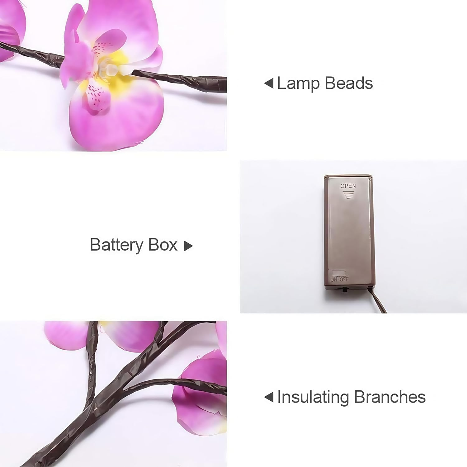 Esoes Light Branches Decorative Light Decorative Branches Light Branches LED Lights Branches Light Tree LED Tree Light Branch Decorative Lighting for Indoor Outdoor Use (Purple Pink) image number 5