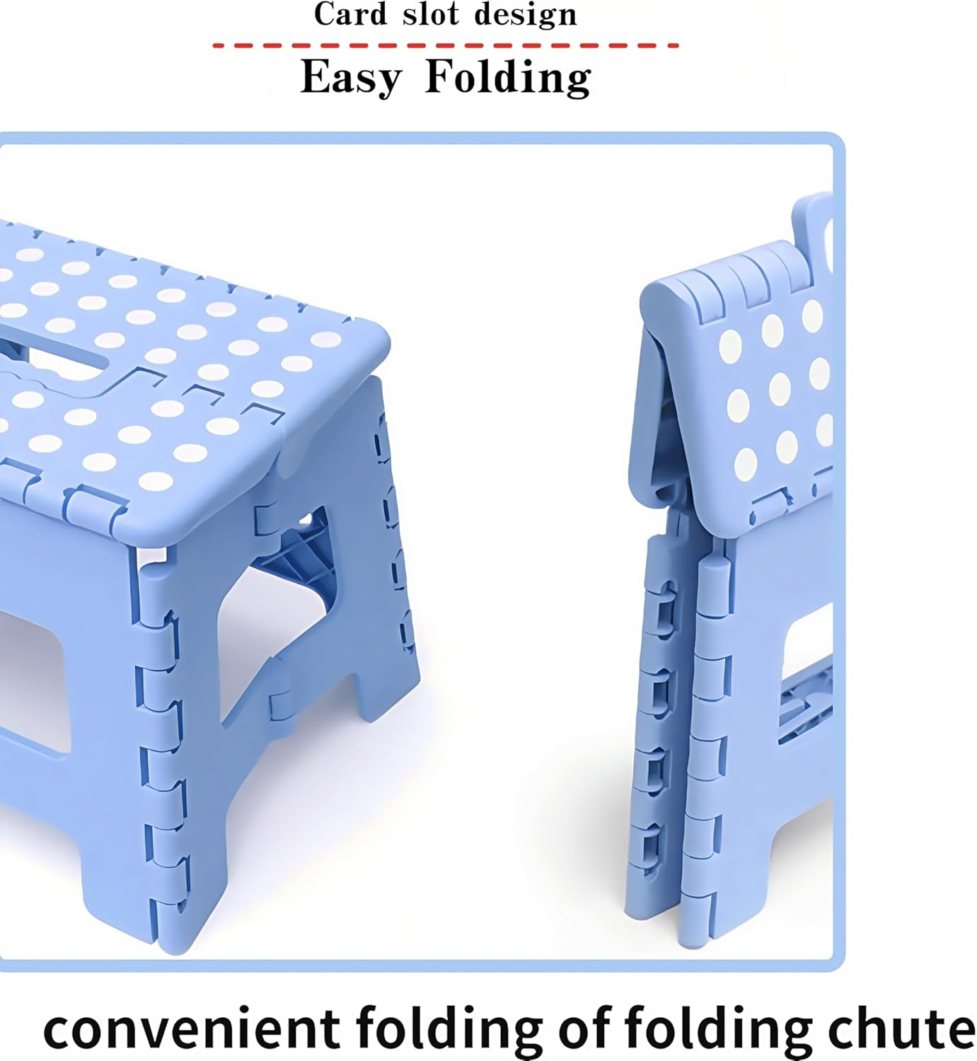 Folding Step Stool for Kids & Adults - Heavy Duty 150Kg Step Stool, 28Cm Tall Non-Slip Step Stool, Compact for Kitchen/Bathroom - Pink (LEHEGONGBA) image number 5