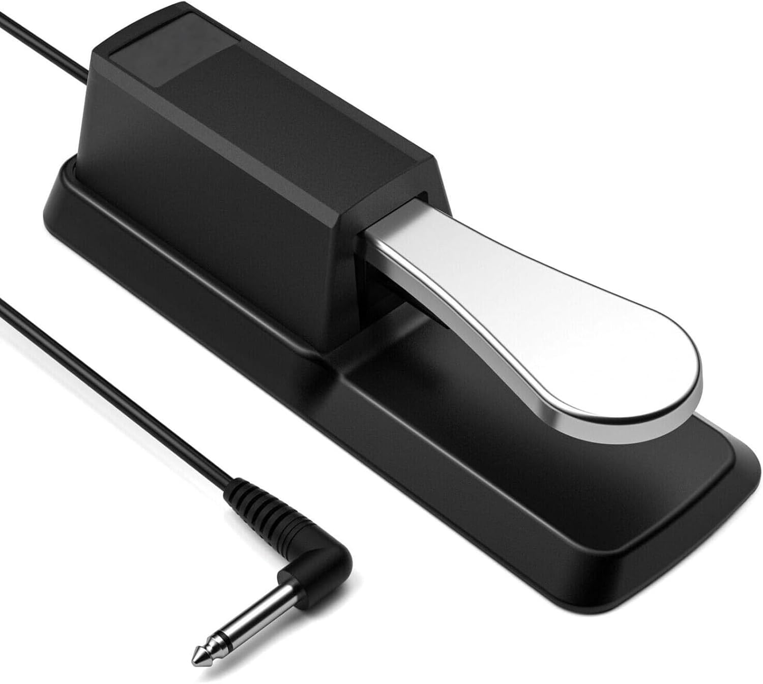 Sustain Pedal Universal for Yamaha Casio Roland Korg Behringer Moog Piano Midi Electronic Keyboards Style with Polarity Switch, 1/4'' Input Plug image number 2