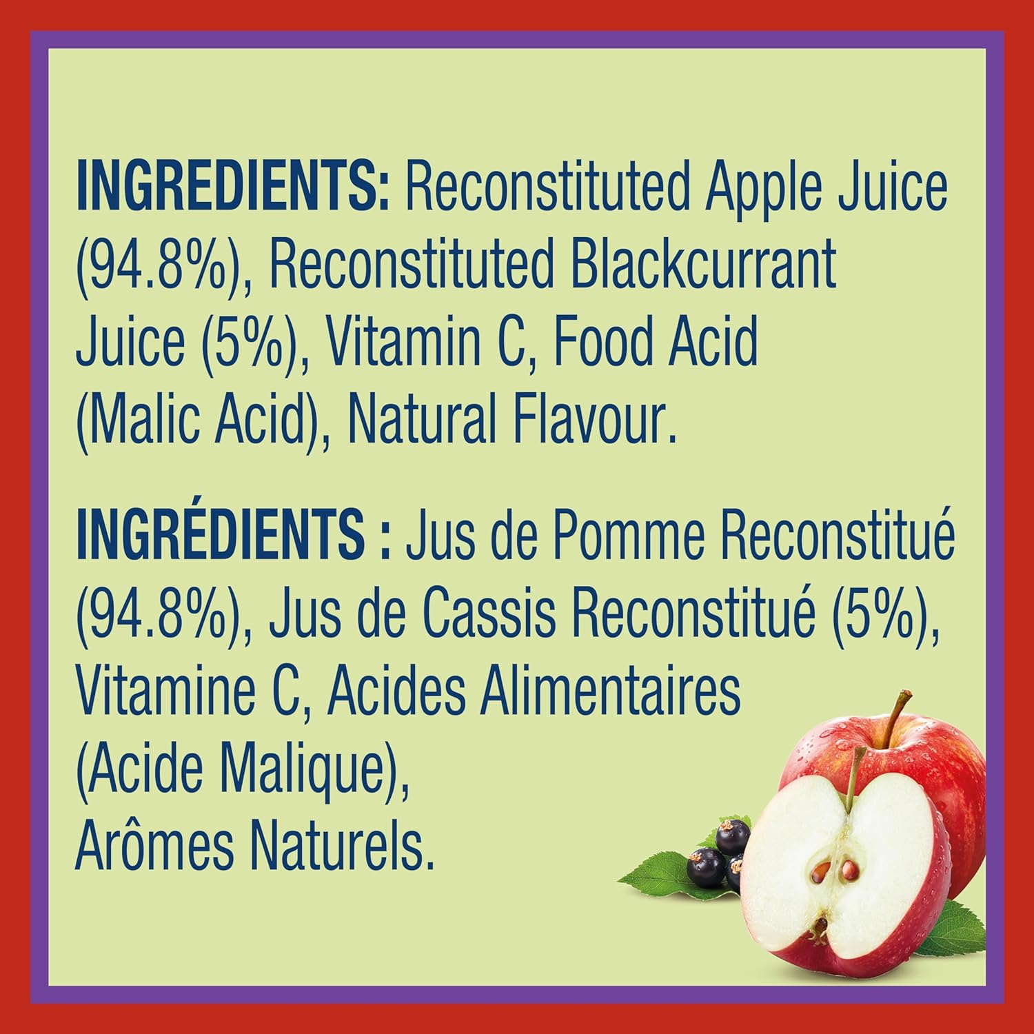 Golden Circle Apple and Blackcurrant Fruit Juice No Added Sugar No Artificial Colours, Flavours or Preservatives 10 Serves 2L