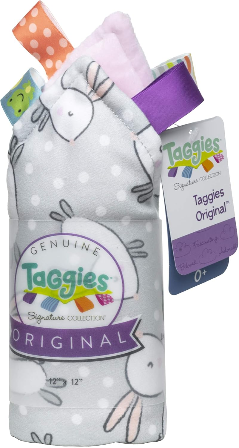 Taggies Original Blanket, 12 X 12, Comfy Bunnies image number 2