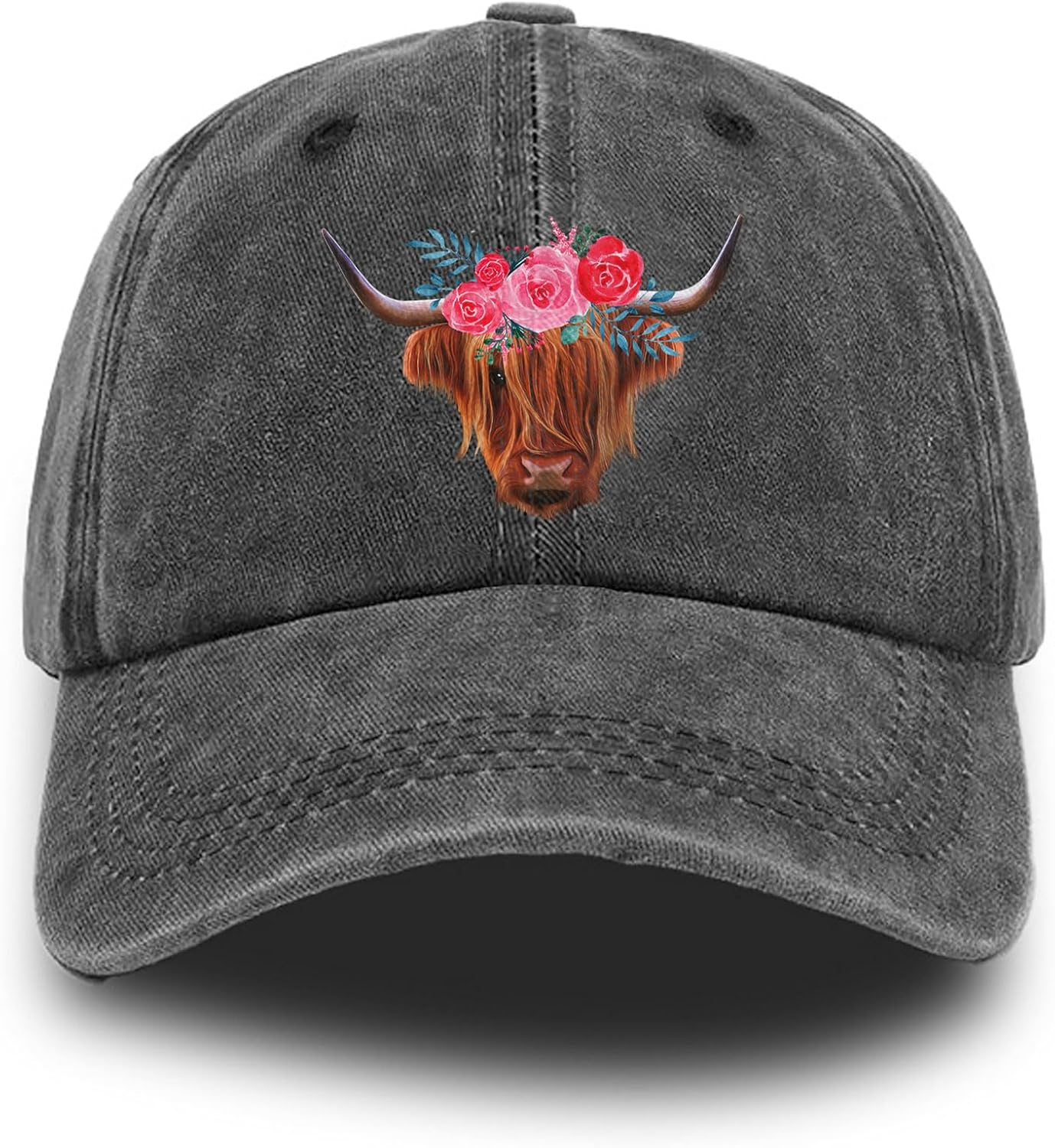 Negi Retro Baseball Cap Denim Hat for Women Female Washed Distressed Adjustable Dad Hats Unconstructed Cotton