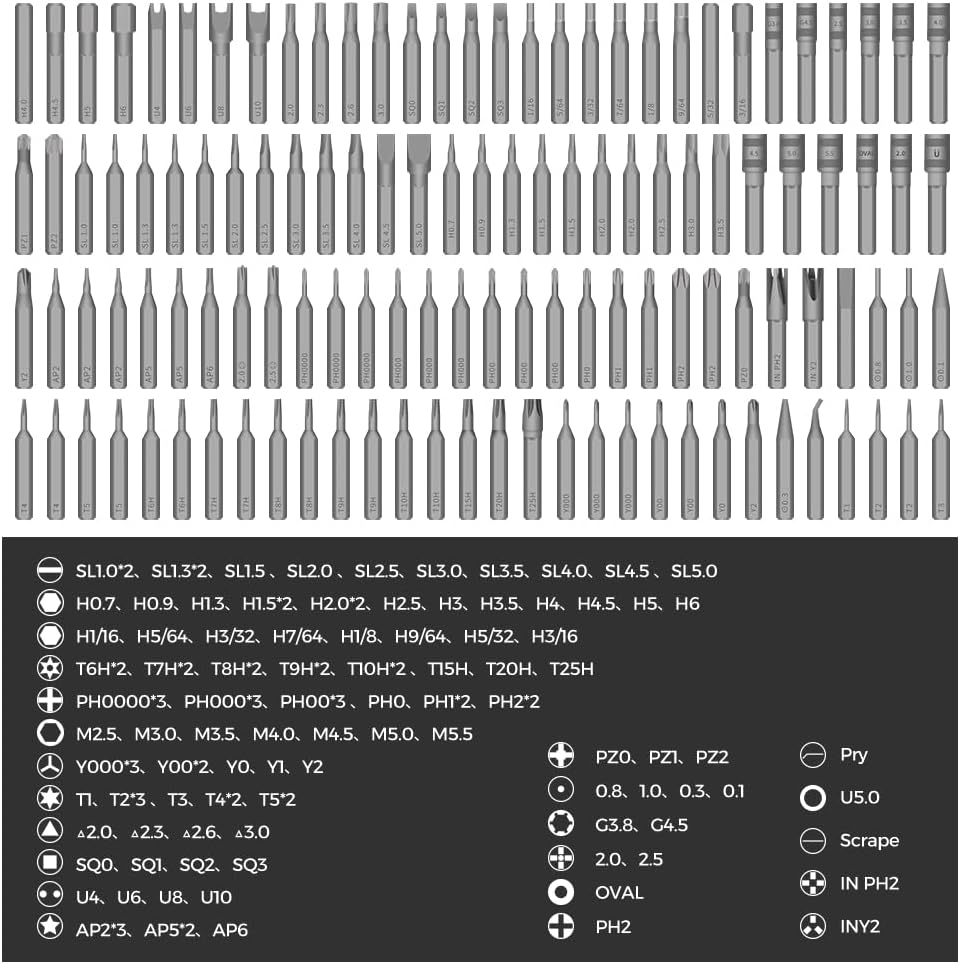 126 in 1 Precision Screwdriver Set Professional Magnetic Repair Tool Kit for Computer, Laptop, Xbox, Macbook, Game Console