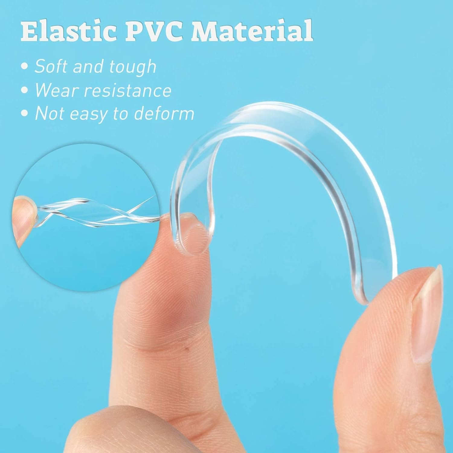 Cabinet Door Bumper, 40Pcs Clear Cabinet Bumpers Clear Self Adhesive Rubber Bumpers Stripes Transparent Bumpers for Cabinets Bumper Pads for Sound Dampening Buffer Pads, 2.8 * 0.45 * 0.1Inch (L*W*T) image number 1