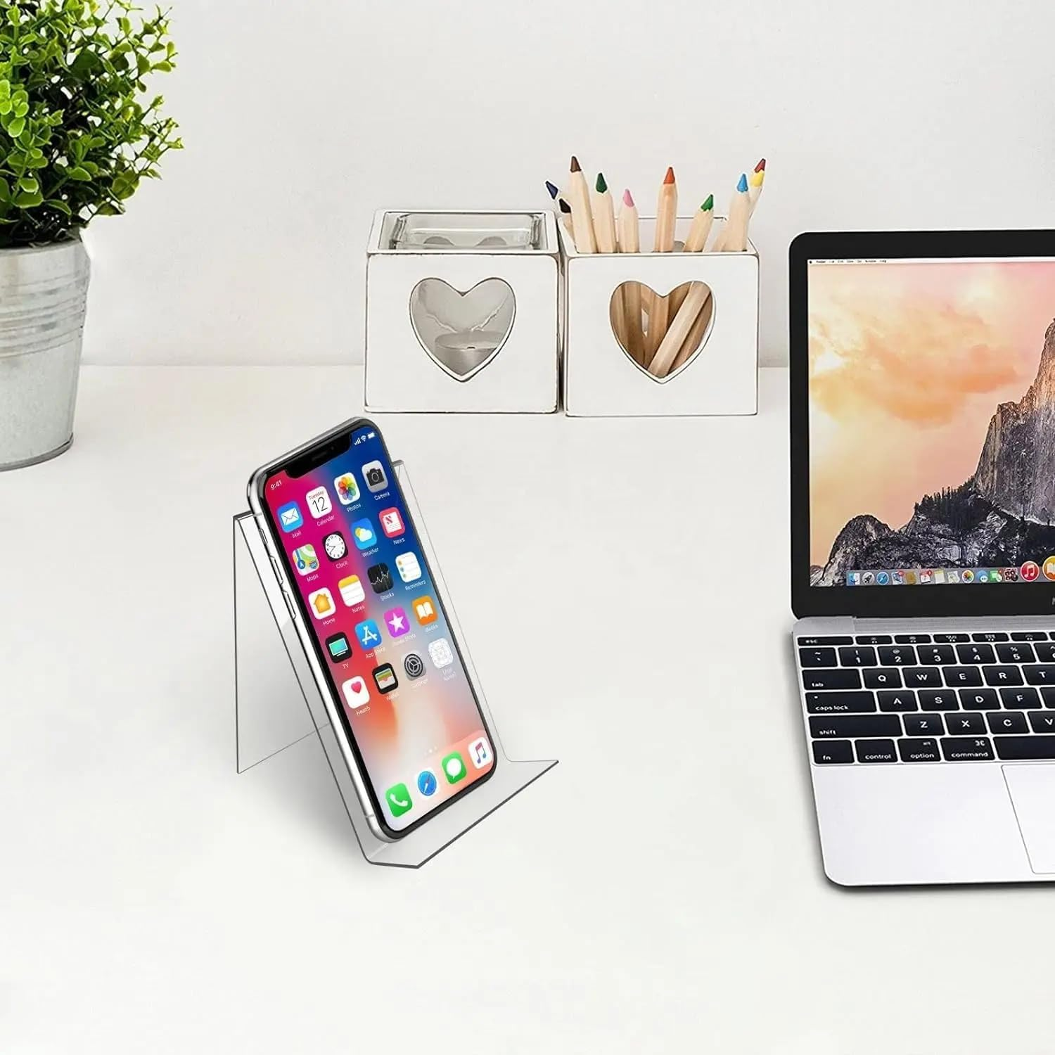 6 Pack Acrylic Book Stand, Clear Display Holder, Cookbook Stand for Display and Reading Cookbooks,Books, Notebooks, Plate, Artworks- Home and Office image number 2