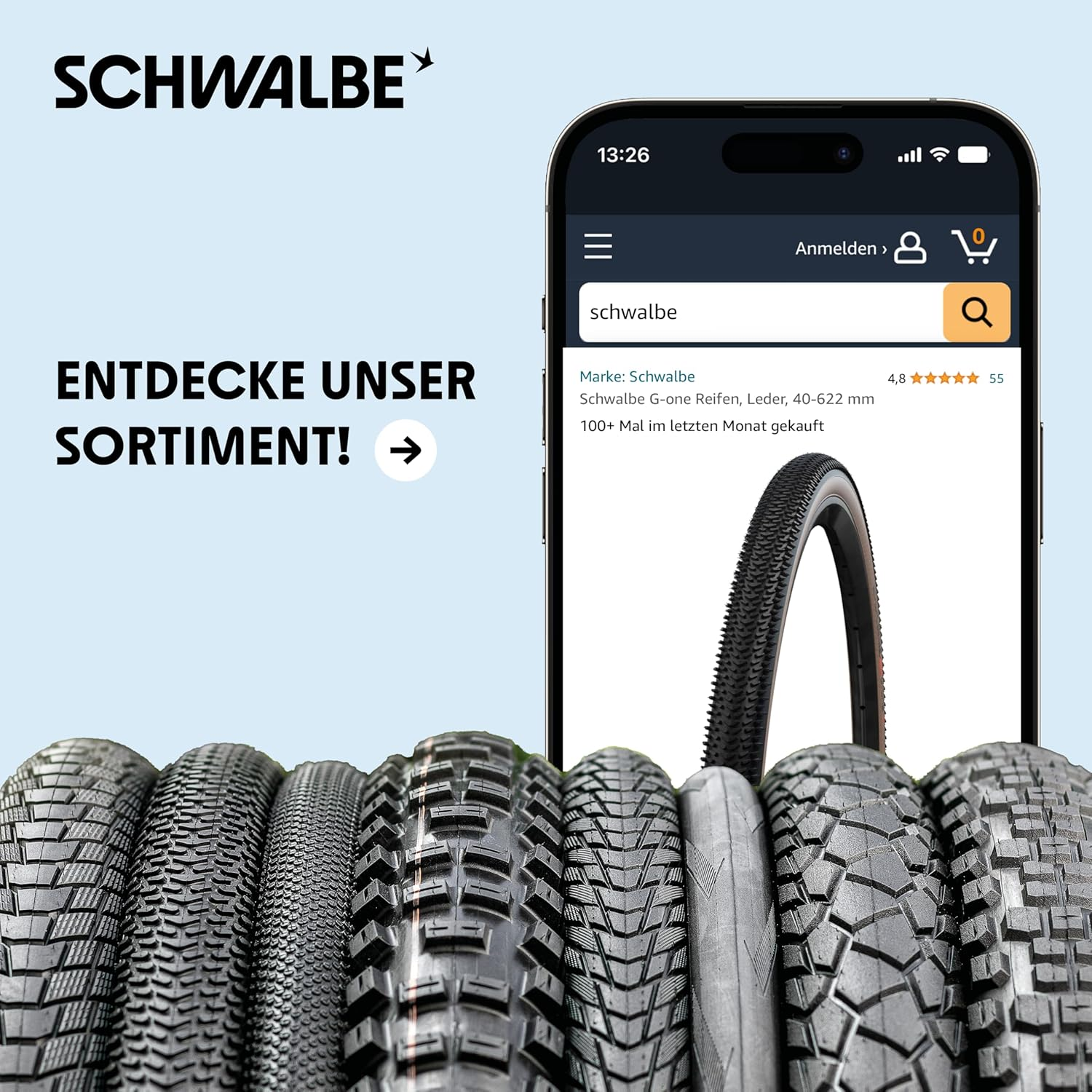 Schwalbe Albert Radial TLR Folding Tyre image number 6