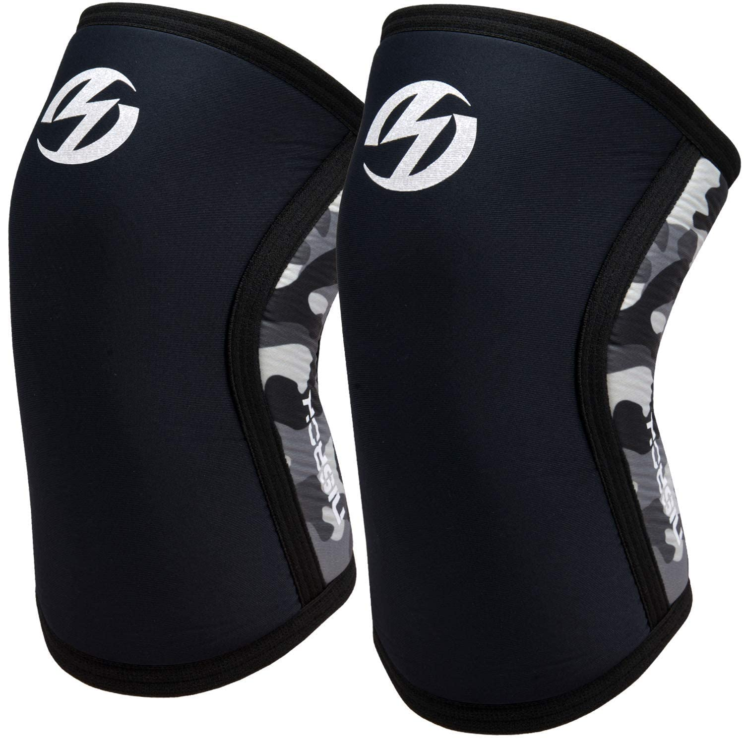 Knee Sleeves (1 Pair), 7Mm Neoprene Compression Knee Braces, Great Support for Cross Training, Weightlifting, Powerlifting, Squats, Basketball and More