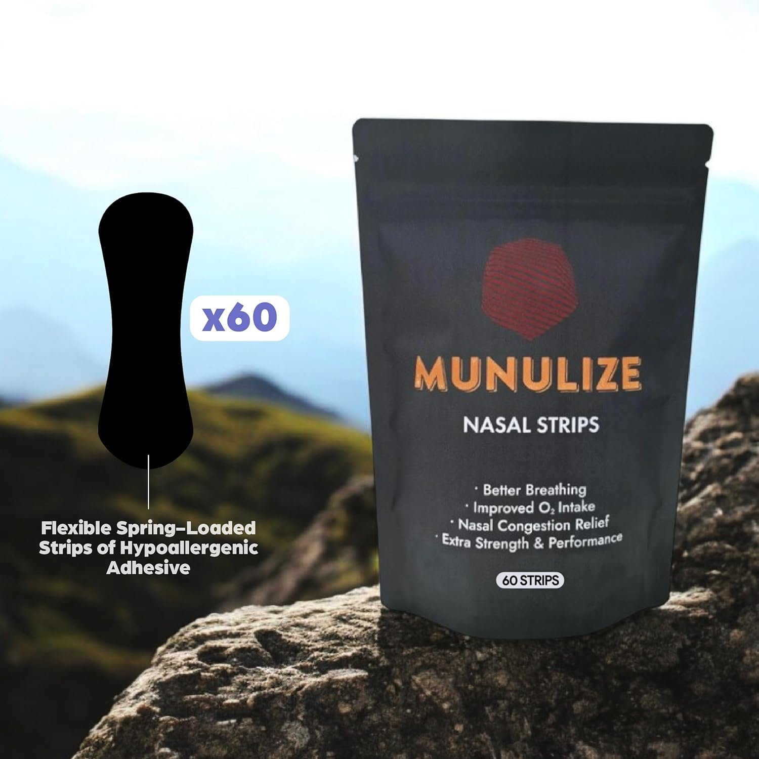 Nasal Strips,Nose Strips for Sleep Reduce Snoring&Mouth Breathing for Better Quality of Sleep Breathing Extra Strength Instant Nasal Congestion Relief Nose Tape & Dilators Clear Airways for Exercise image number 5