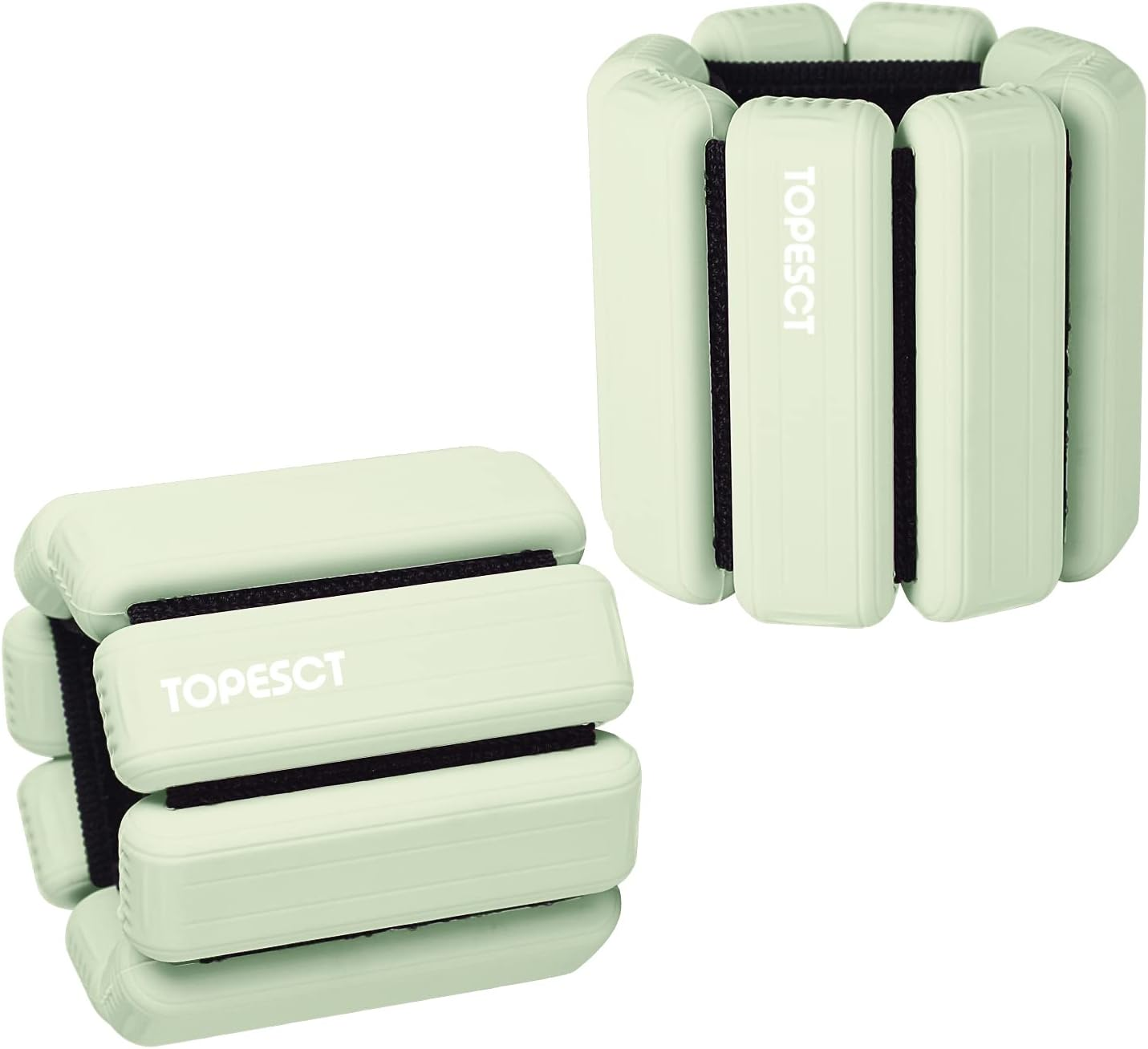 TOPESCT Adjustable Wrist Weights - Set of 2 (1Lb Each) | Wearable Wrist & Ankle Weights Bracelet for Yoga, Dance, Barre, Pilates, Cardio, Aerobics, Walking