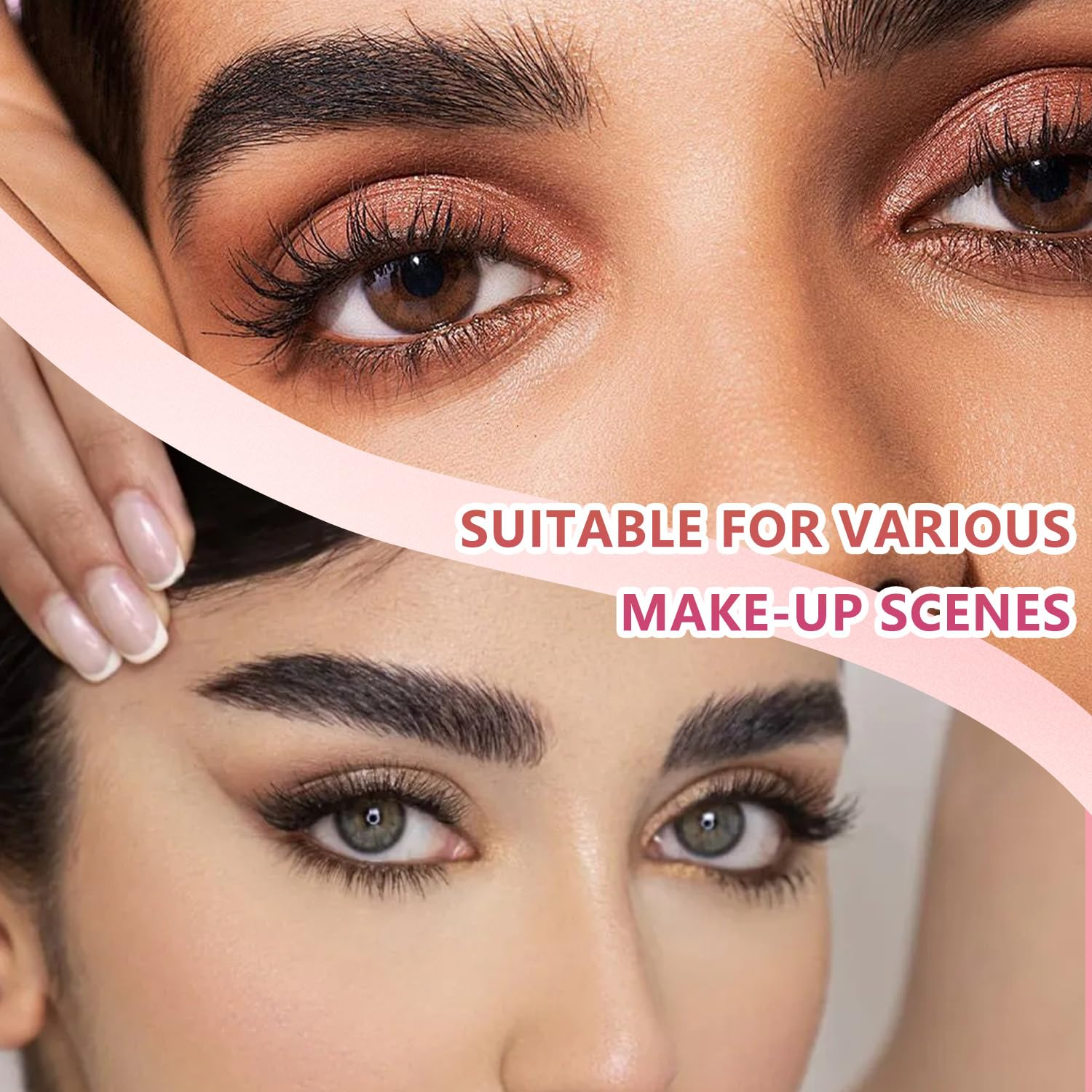 TORMEN 80 Pairs Double Eyelid Lift Strips Invisible Tape Stickers Waterproof Natural Lace Mesh with Forked Rods for Covered Droopy Thick Eyelids Suitable for Most Eye Shapes (Transparent Oval)