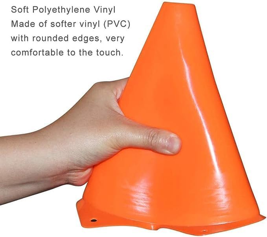 15Cm 23Cm Soccer Cones, Professional Durable Agility Cones Sports Training Field Marker Plastic Cones for Skating Basketball Football Practice Drills, Indoor Outdoor Activity Events Gamess image number 1