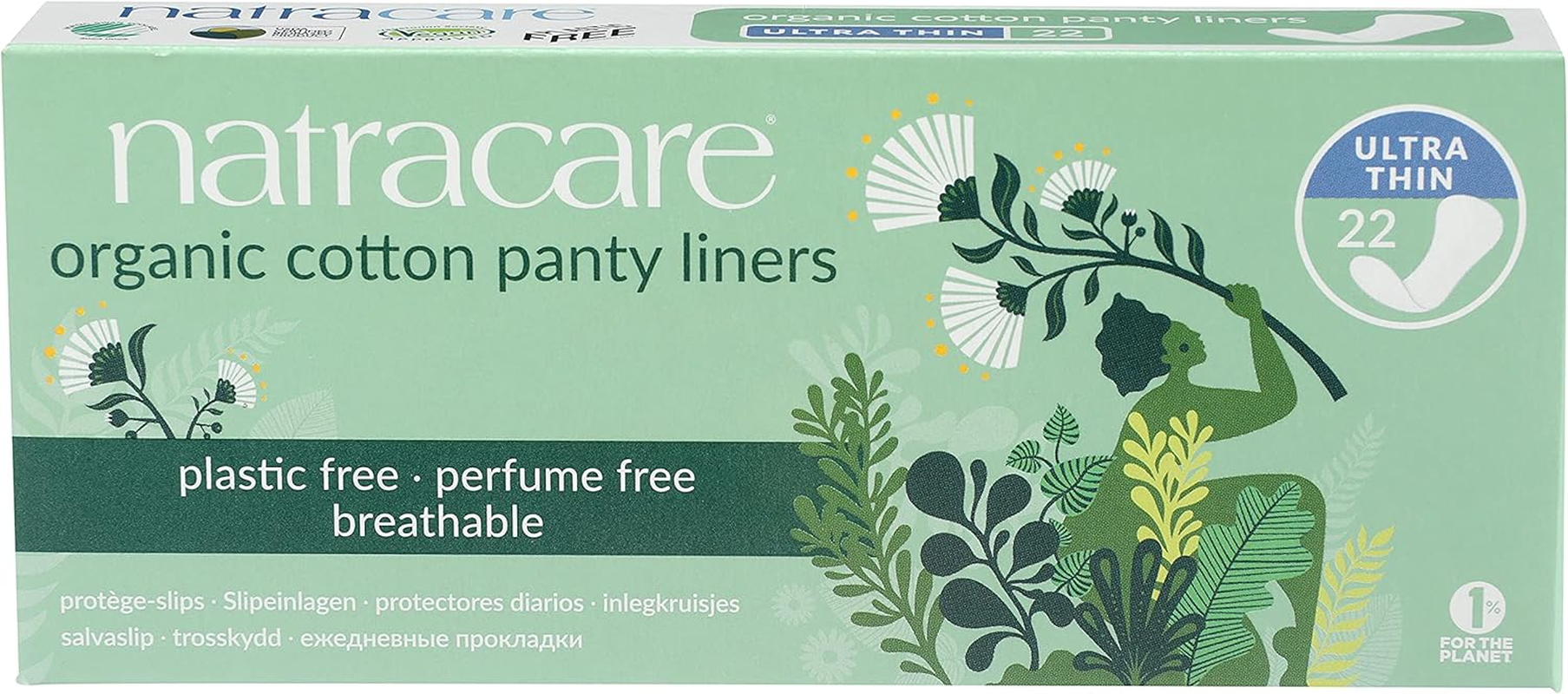 Natracare Ultra Thin Organic Cotton Panty Liner, 22 Liners image number 3