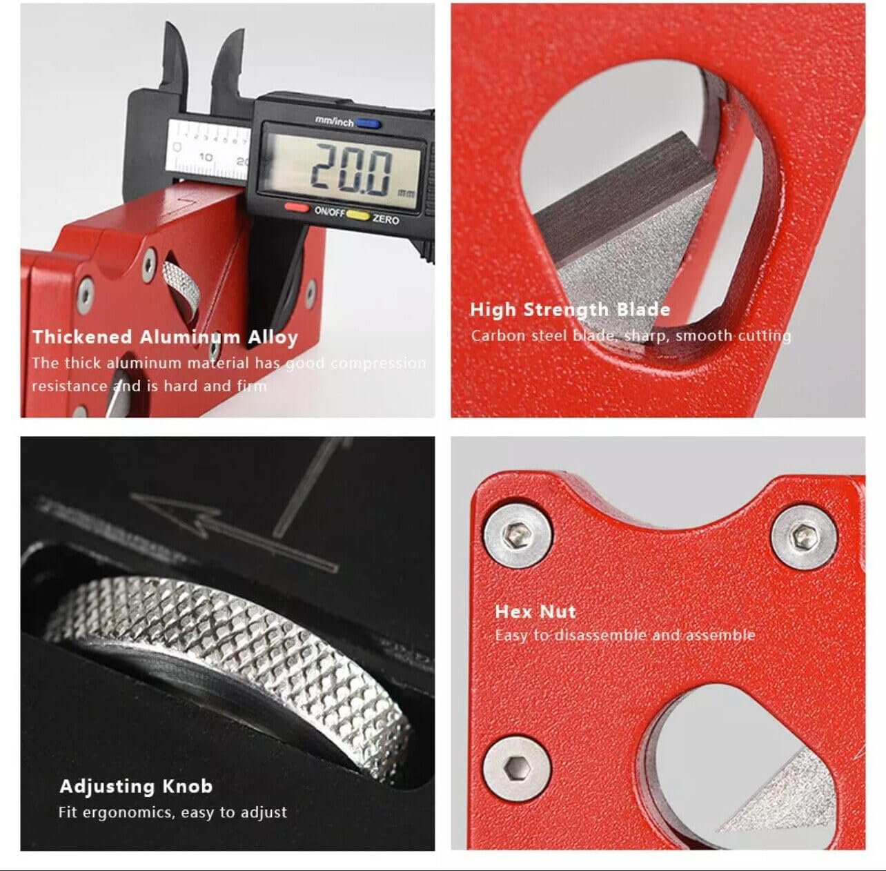 AIMALL 45&deg; Bevel Planer Woodworking Edge Corner Plane Chamfering Trimming Planing Tool - Chamfer & Trim with Ease - Aluminum Alloy & Carbon Steel Design image number 1