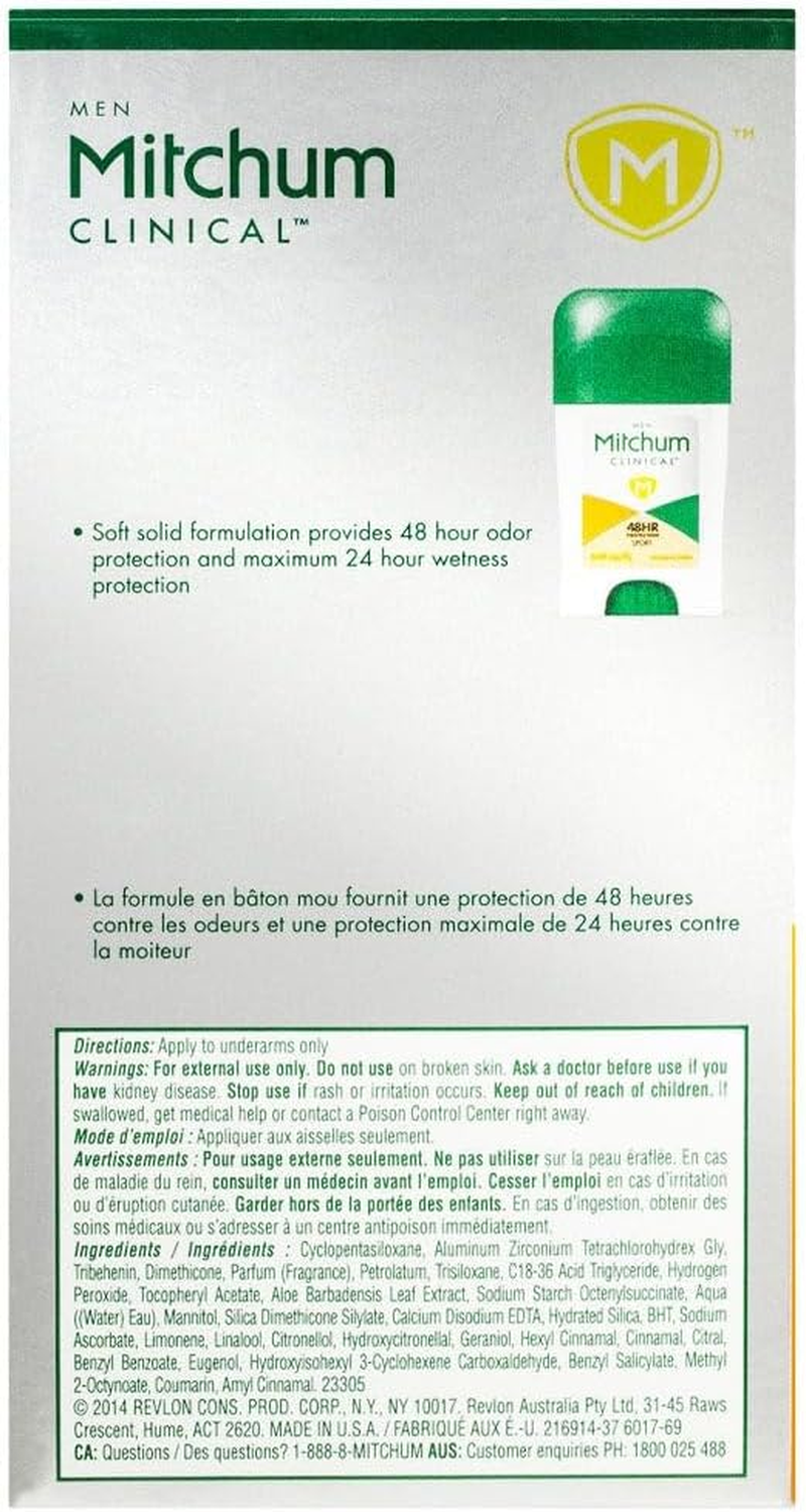 Mitchum Clinical Sport Antiperspirant Deodorant for Men 45 G image number 1