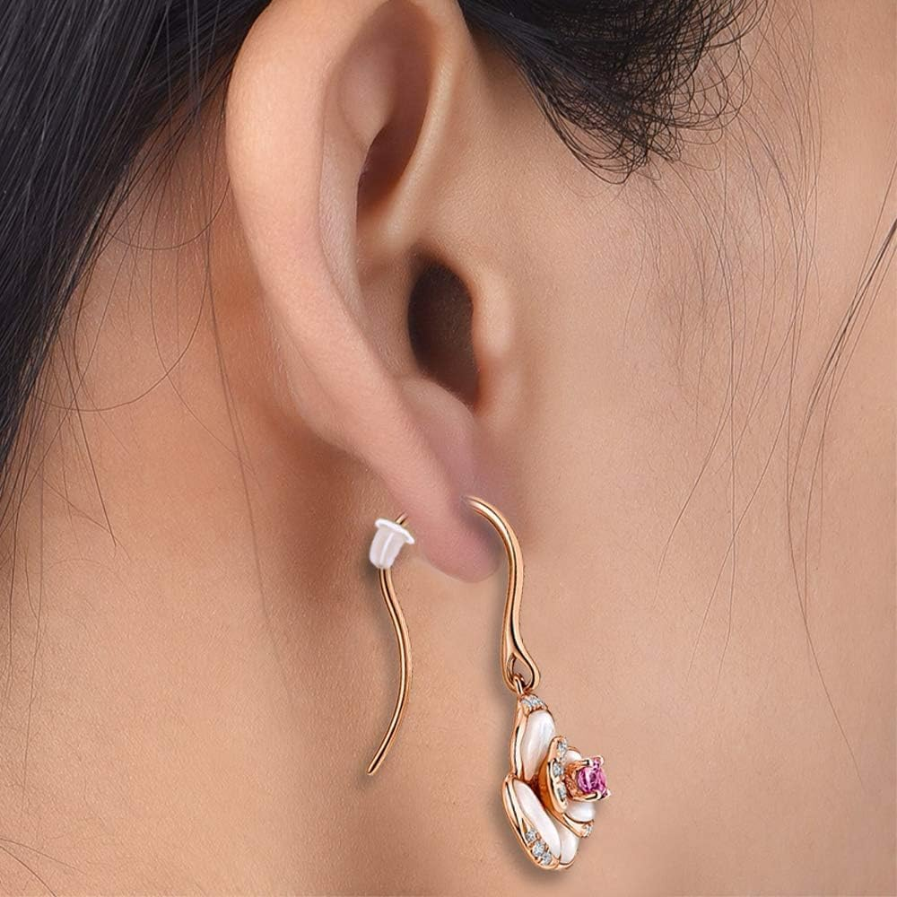 Mumoo Bear Silicone Earring Backs Earring Backings 1200 Pcs Soft Clear Ear Safety Back Pads Backstops Clutch Stopper Replacement for Fish Hook Earring Studs Hoops, Diameter 4Mm image number 3