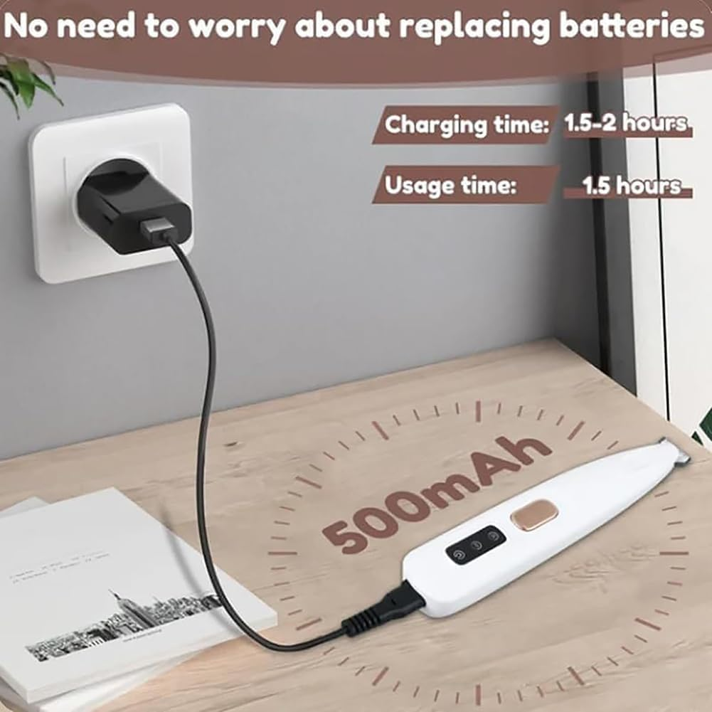 2024 Upgrade Micro Precision Trimmer, Multifunctional Pet Hair Clippers with LED Light, Low Noise Waterproof Rechargeable Paw Trimmer for Paws, Ears, Rump, Face, Eyes image number 3