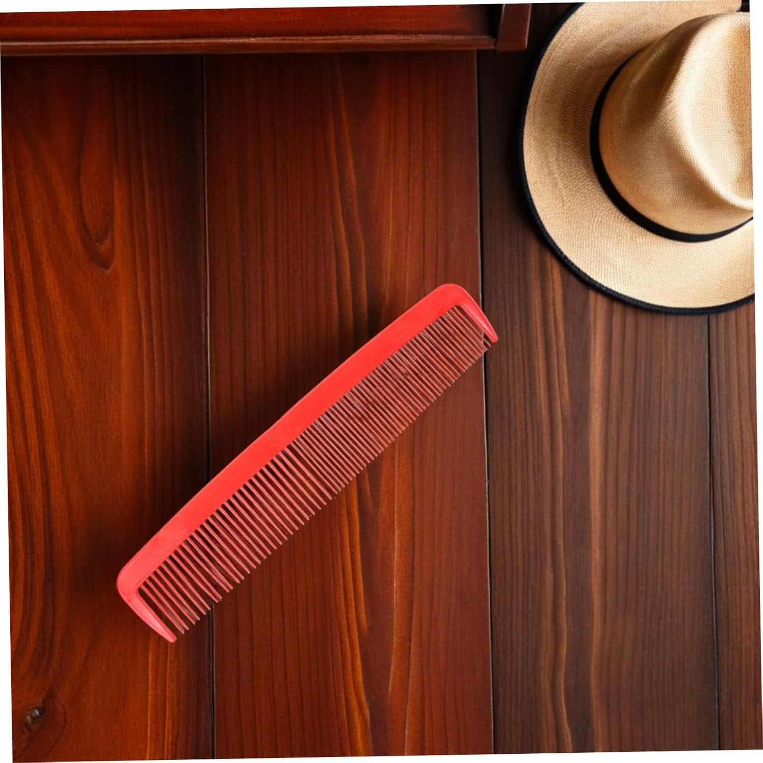 Vaguelly Giant Red Oversized Comb Prop for Halloween Carnival Party Funny Comedy Costume Accessory Prank Novelty Styling Hair Comb for Dress up and Photo Favor - Red image number 6