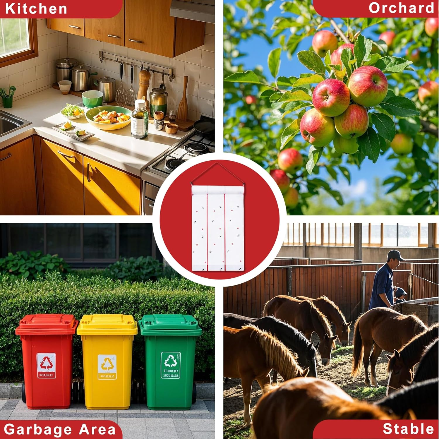 Fly Trap Sticky Paper Roll &ndash; Set of 2 Extra Long & Wide Fly Paper Rolls for Indoor & Outdoor Use &ndash; Fly & Bug Trap for Home, Farm, Garden, Plants &ndash; Safe, Effective, Easy-To-Use Pest Control image number 4