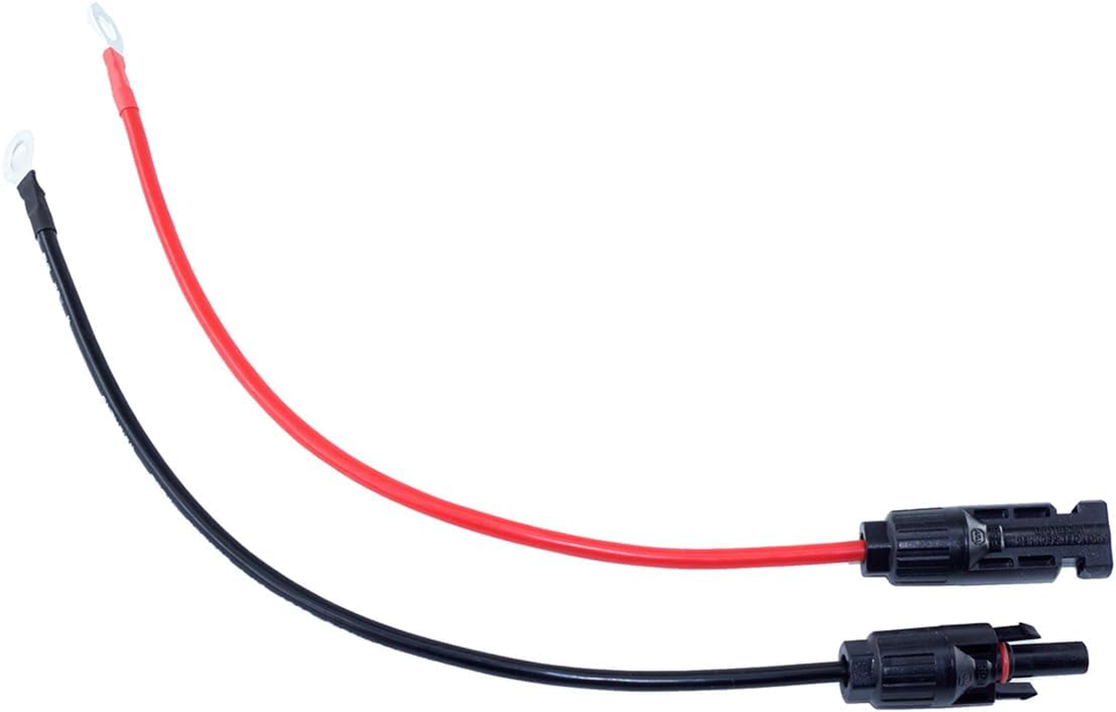 Ihaospace 10AWG Solar Panel Male to O-Ring Solar Cable Kit Solar Plug to O-Ring Terminal Cable for Solar Generator Inverter Battery Pack Charger image number 2