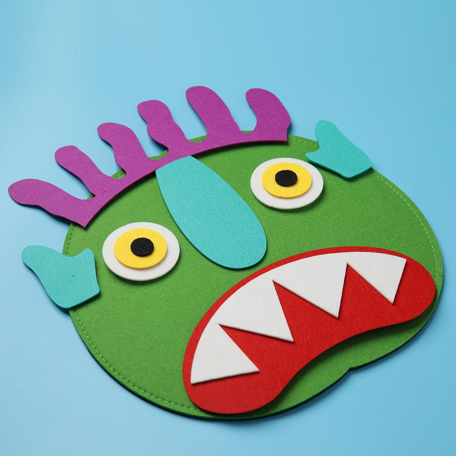 Go Away Big Green Monster Felt Hand Puppet, Detachable Eyes, Mouth Ears for Kids Storytelling image number 3