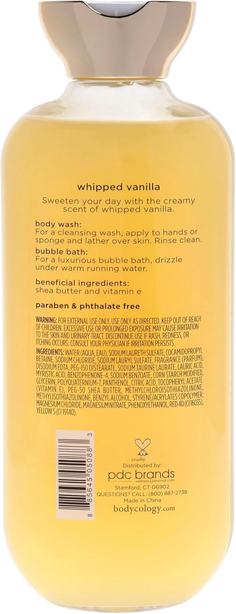 2 in 1 Body Wash and Bubble Bath - Whipped Vanilla by Bodycology for Women - 16 Oz Body Wash image number 1