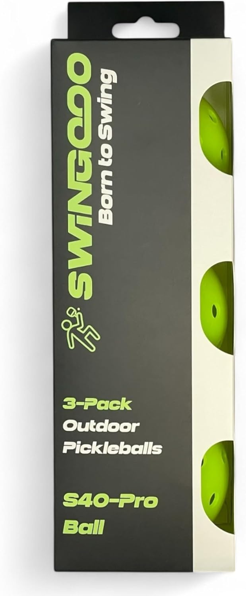 Swingooo S40 Pro Pickleball Balls, Tournament-Grade, Set of 3, Green image number 5
