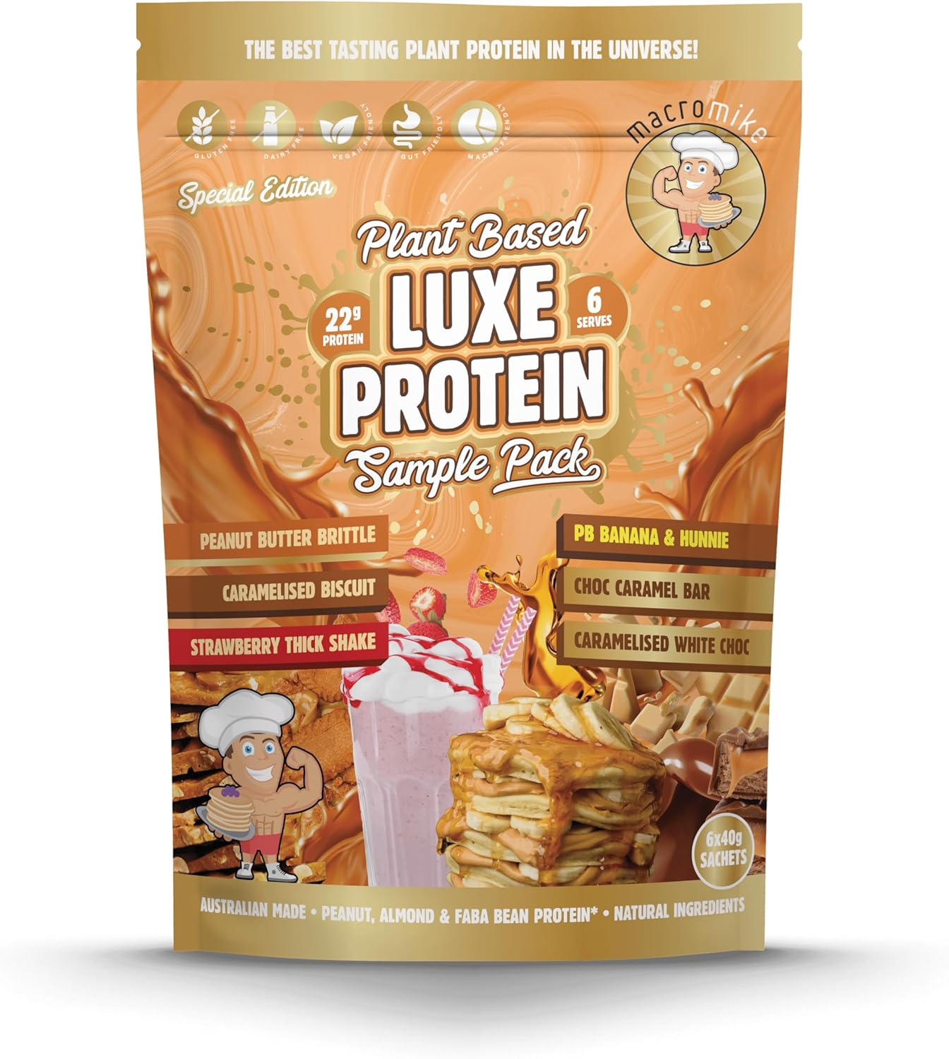 Macro Mike Luxe Protein Sample Pack 40 G (Pack of 6)