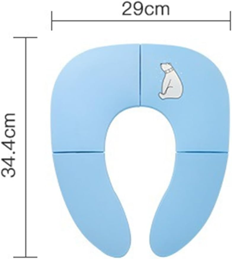 The Foldable Toilet Training Seat Includes a Travel Carrying Bag, a Portable Toilet Seat with an anti Slip Base and Ergonomic Handle, and a Universal Seat Suitable for Round/Oval Toilets image number 6