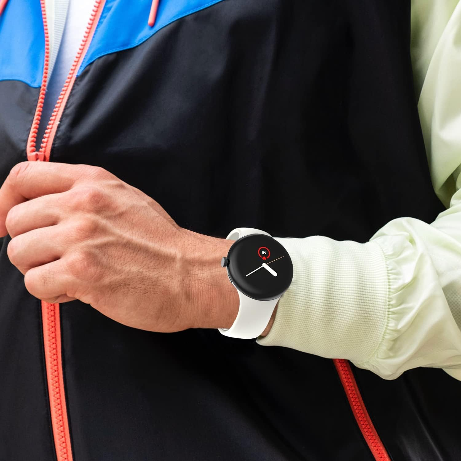 OVERSTEP Compatible with Google Pixel Watch Band, Pixel Watch Soft Silicone Wristband Waterproof Sports Band for Google Pixel Watch 2022 image number 4