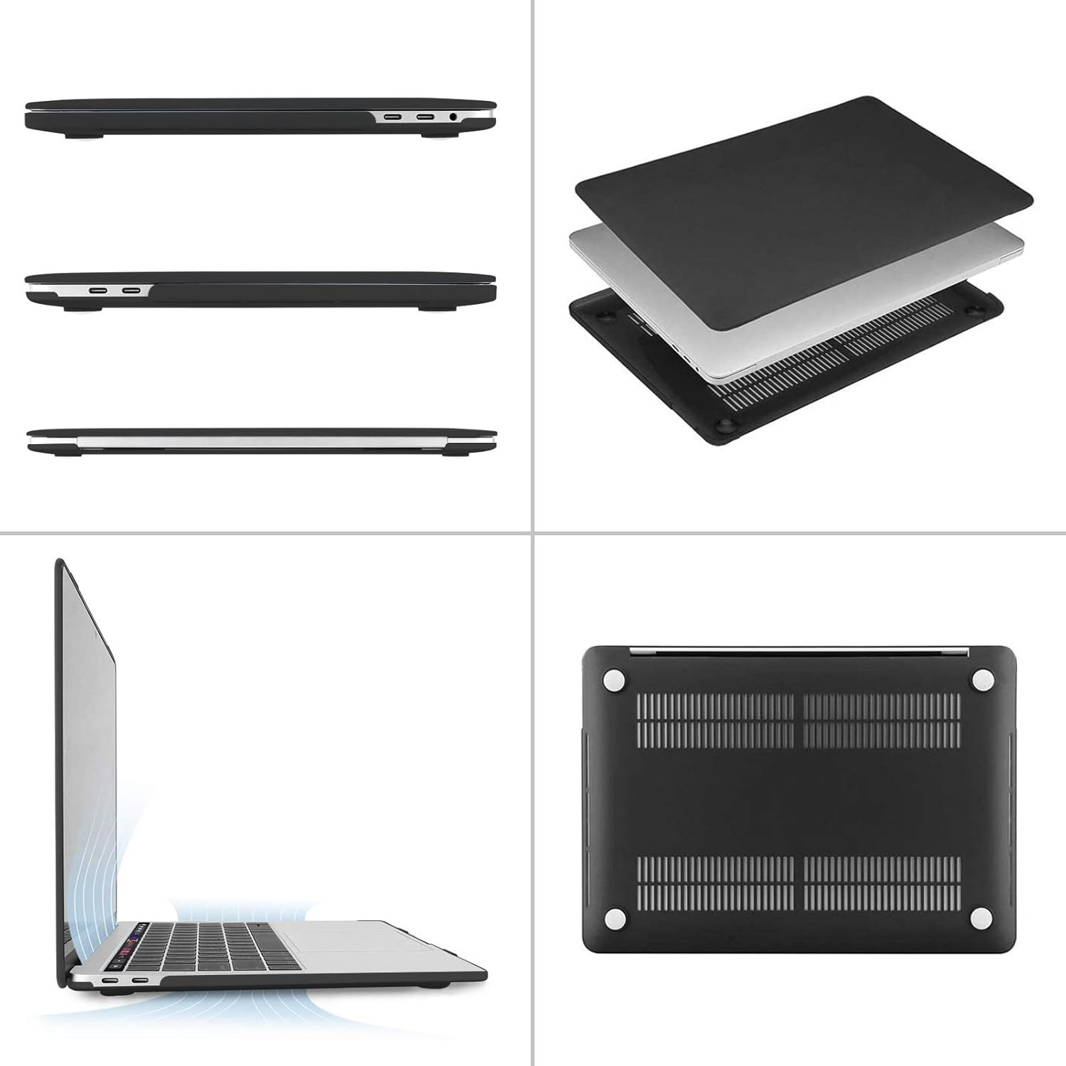 MOSISO Compatible with Macbook Pro 13 Inch Case M2 2025, 2024, 2023-2016 A2338 M1 A2251 A2289 A2159 A1989 A1708 A1706, Plastic Hard Shell&Keyboard Cover&Screen Protector&Storage Bag, Black - Baby Pink image number 4