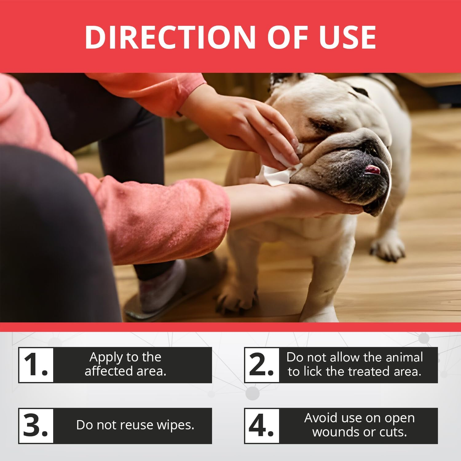 NOVEHA XL Cleansing Wipes with Aloe for Cats and Dogs - Formulated Pet Wipes for Facial, Finger Folds, and Underarms - Extra Large Size (5.5" X 7") - 120 Count image number 6