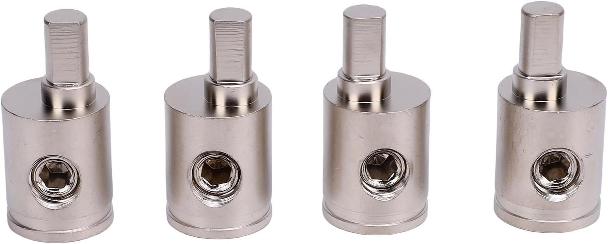 CHICIRIS 0 Gauge Amplifier Wiring Kit 4PCS Brass Amp Input Reducers High Strength Material Stable Connection High Compatibility Easy Installation with Accessories for Car Stereo System (0GA to 4GA) image number 5