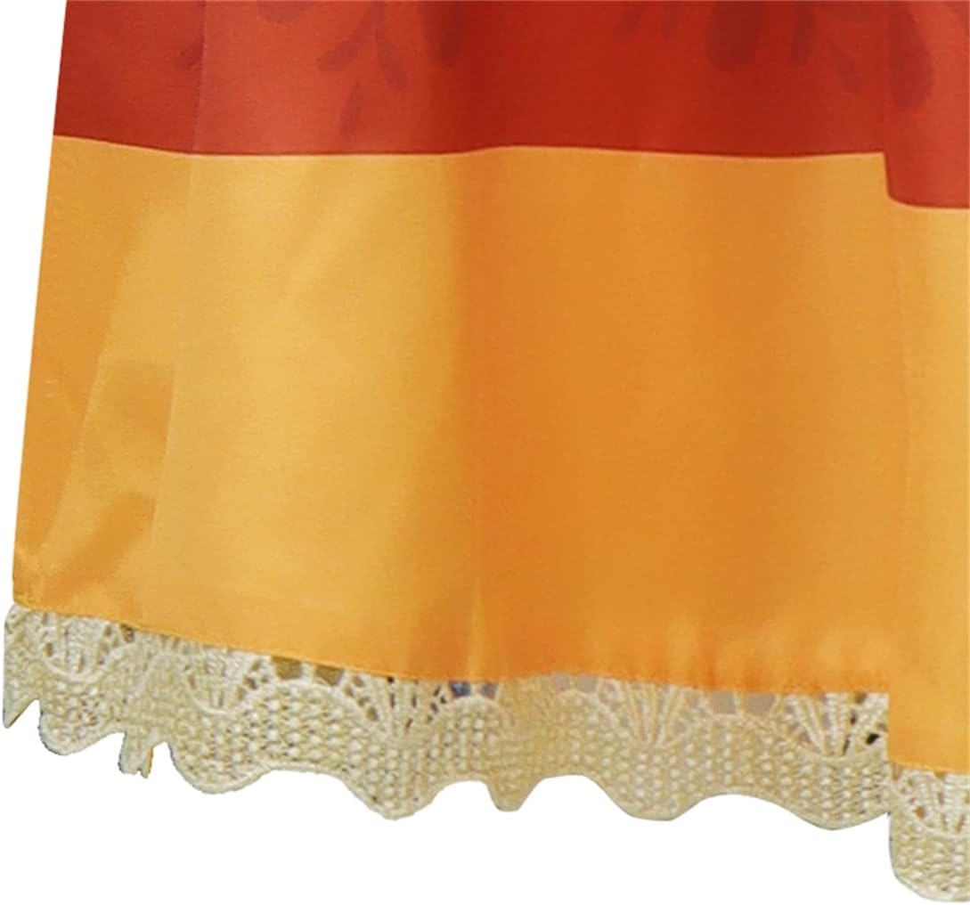 Dolores Costume Madrigal Dress Women Girl Short Sleeve Shirt Skirt with Headpiece Necklace Adults Halloween Suits image number 3