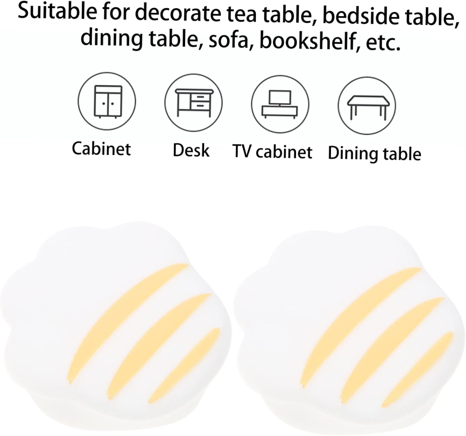 Table Corner Protectors for Baby | Cat Paw Shape Friendly Safty Silicone Protectors for Corners | Kids Corner Guards | 4- Pack image number 3