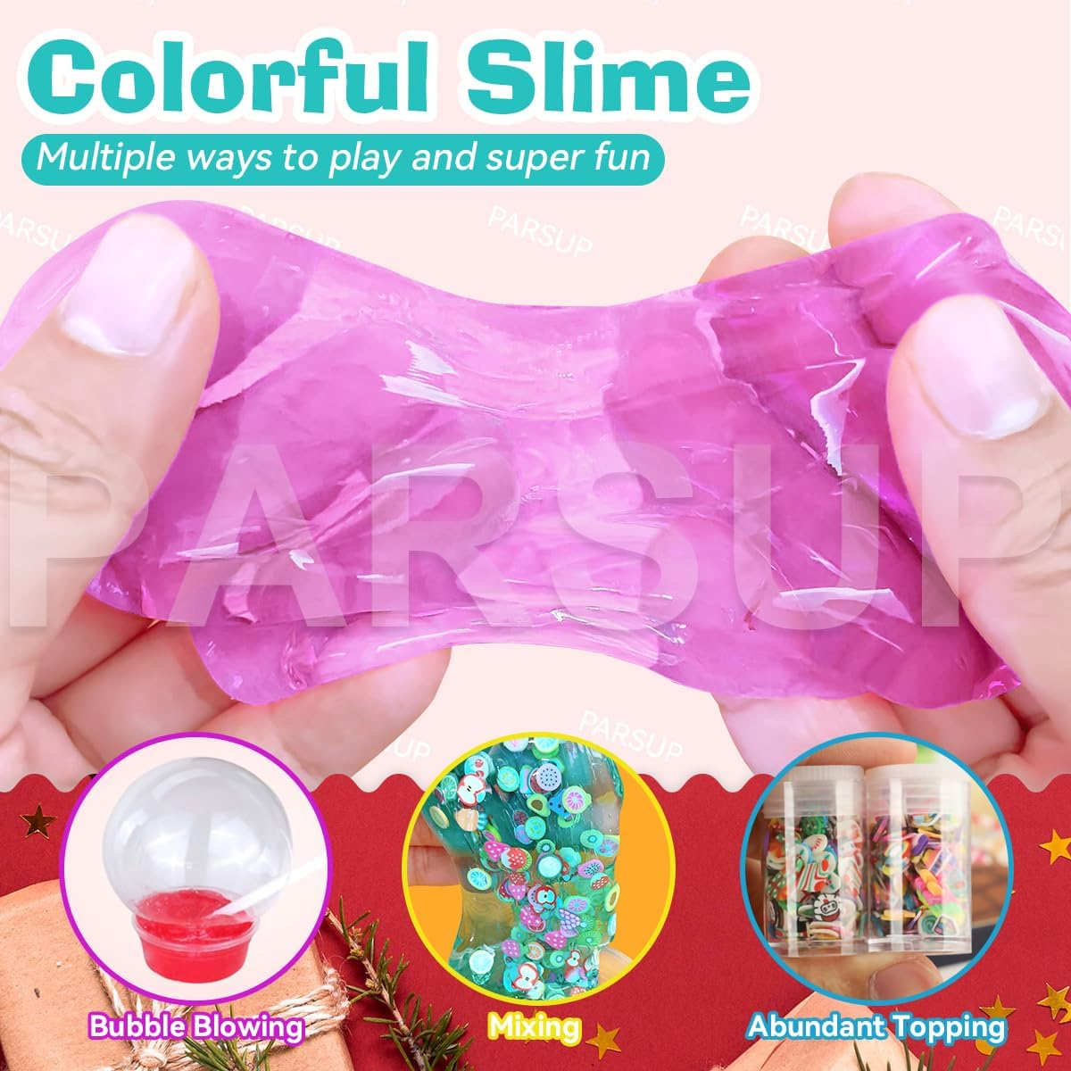 2025 Christmas Slime Advent Calendar for Kids, Crystal Fidget Holiday Surprise Gift Set, 24 Days Christmas Countdown Calendar Xmas Toys Gifts Boys Girls Toddler Party Favors Christmas Stocking image number 3