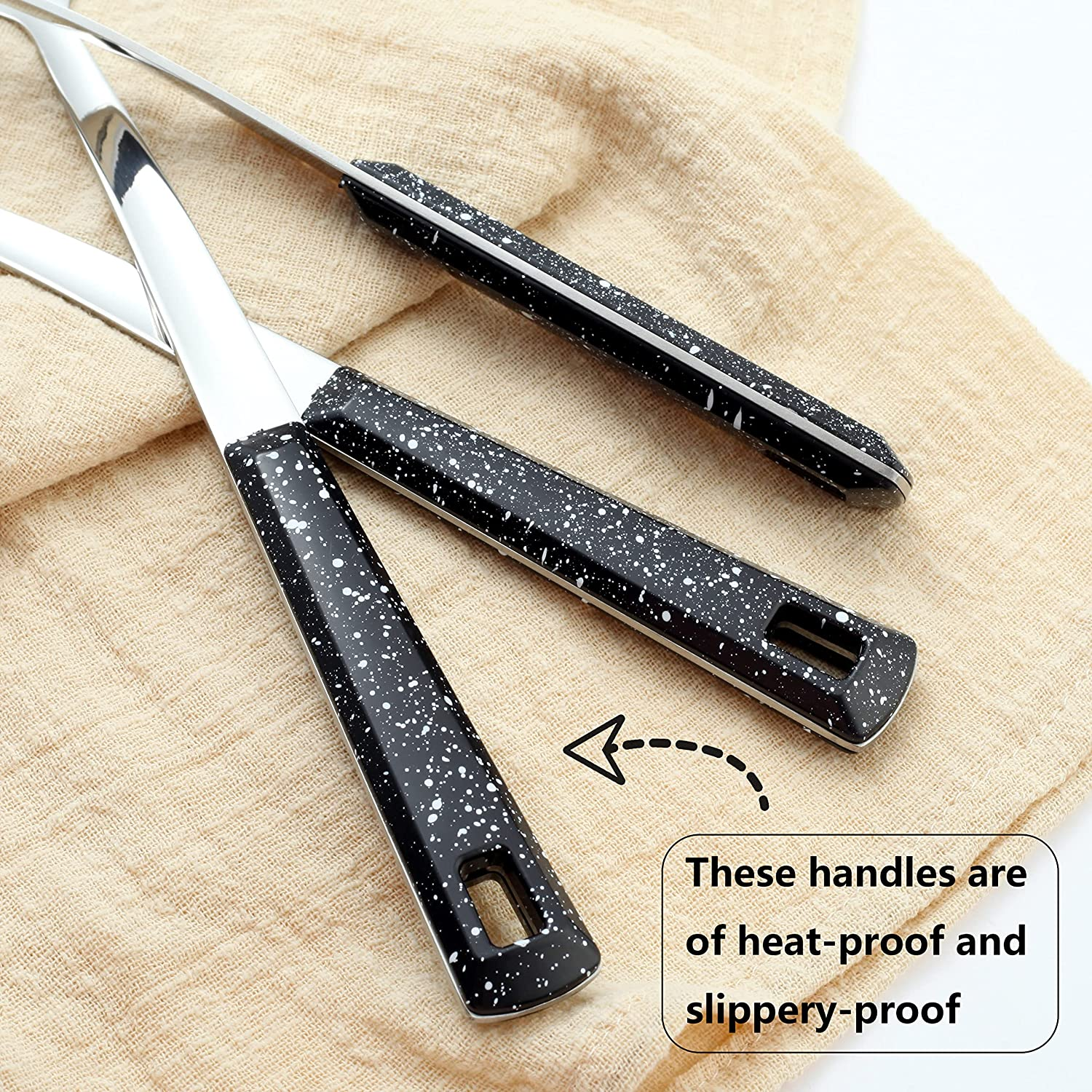 3-Piece,Stainless Steel Serving Spoons Set with Slotted Spoon, Serving Spoon and Perforated Spoon, Soup Ladle,Kitchen Cooking Serving Utensils Set Cooking Spoon