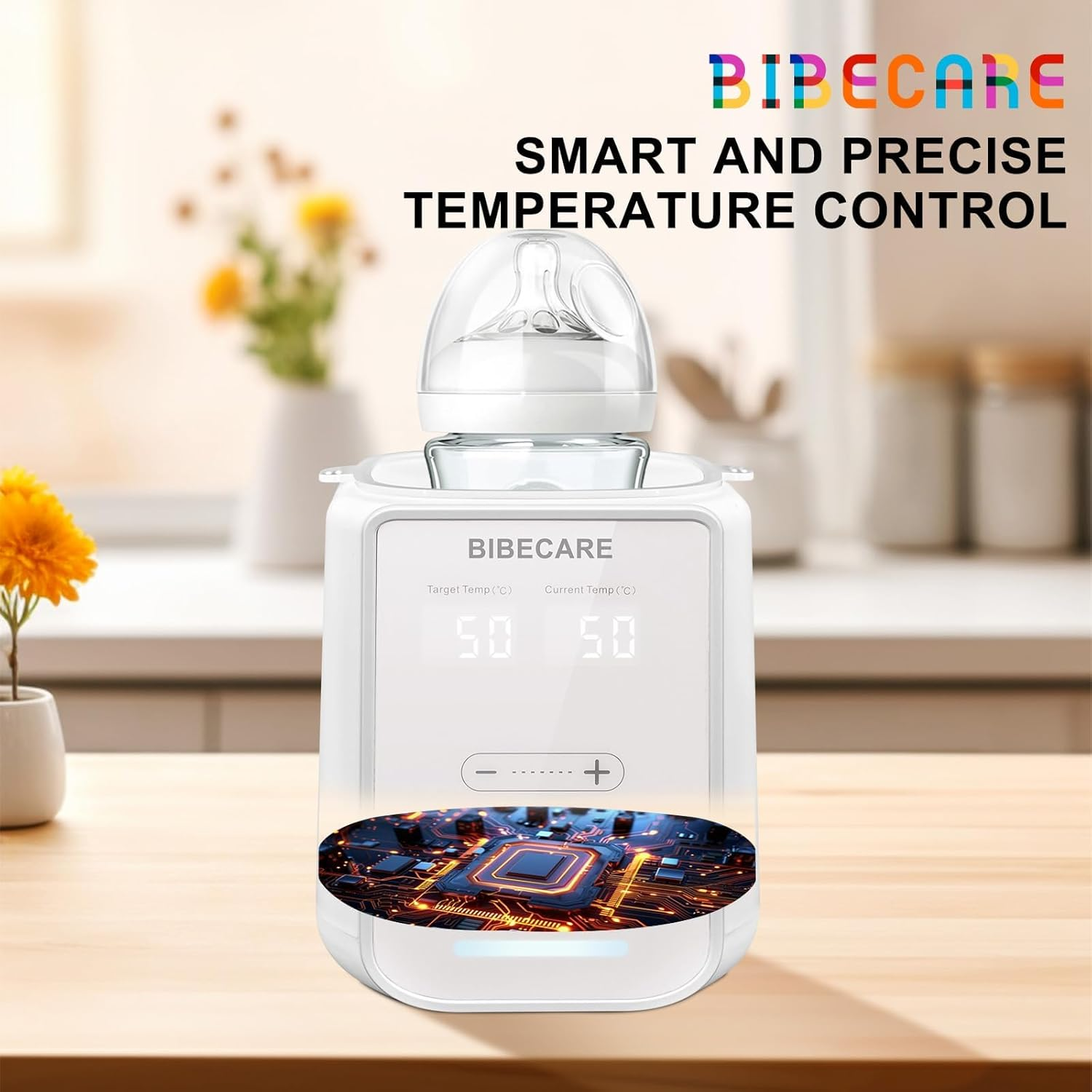 Bottle Warmer, Baby Fast Bottle Warmer for Breastmilk & Formula with Temp Display&Timer Function, Volume-Based Heating for 60ML&ndash;240ML Bottles, Accurate Temp Control, Keep Warm 48H image number 4