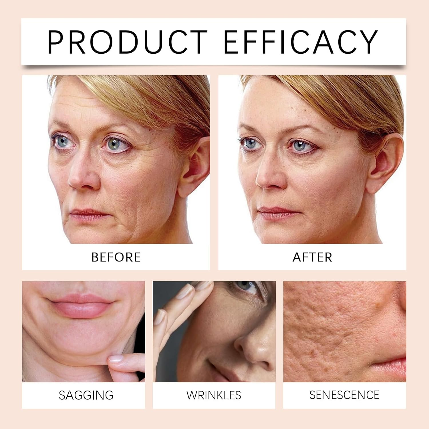 Flysmus Bee Venom Firming Serum, anti Aging Moisturizer for Face, Firming Moisturizing Cream, Wrinkle Removal Lift and Firm Cream, Plumps and Firms Skin, Natural Serum for All Skin Types (6Pcs) - 1Pcs image number 7