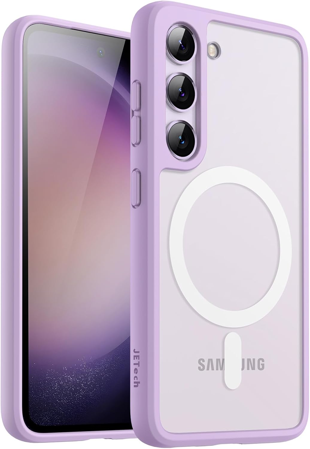 Jetech Magnetic Case for Samsung Galaxy S23 5G 6.1-Inch, Compatible with Magsafe, Translucent Matte Back Shockproof Phone Cover (Midnight Green)