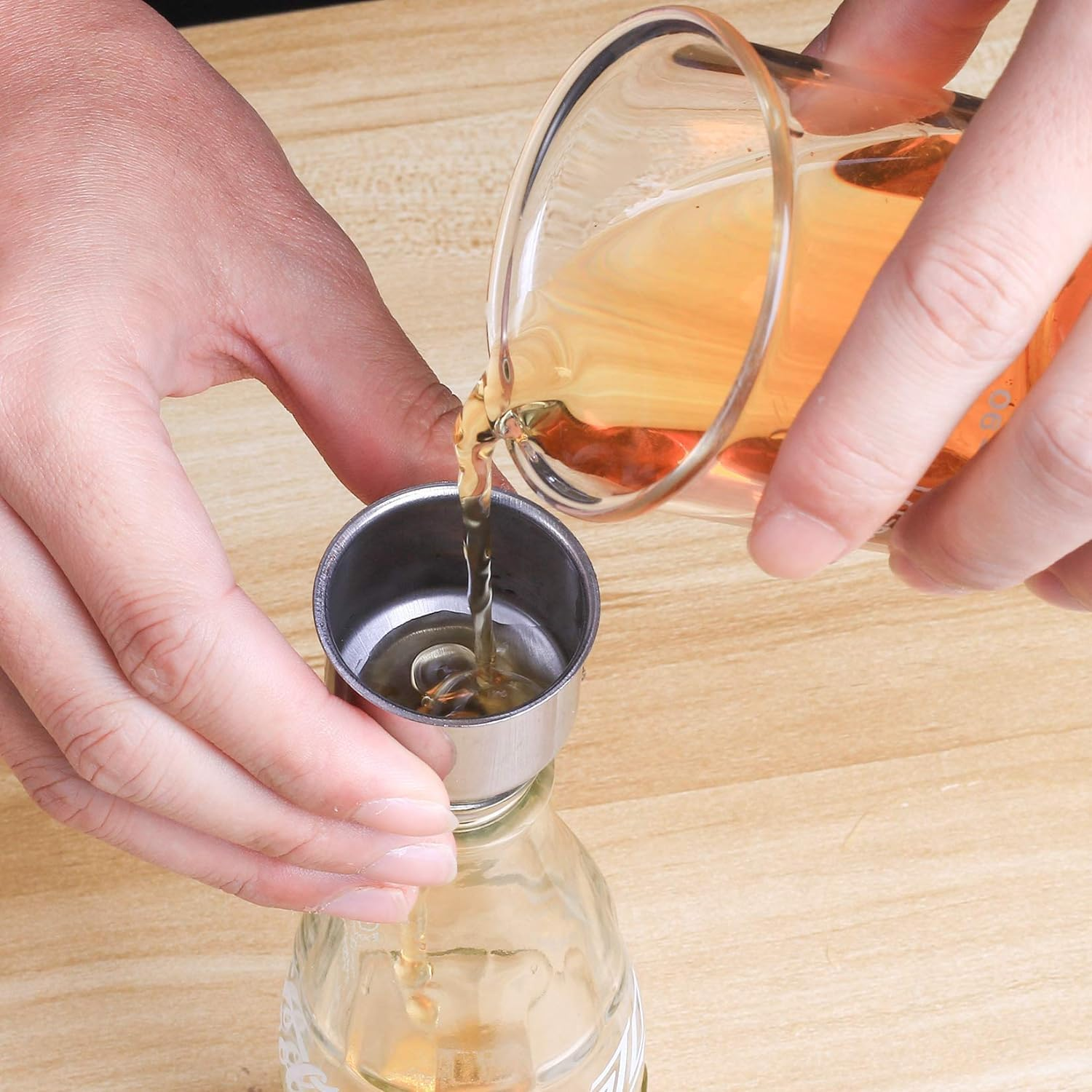 3 Pcs Canning Funnels for Wide and Regular Jars, Stainless Steel Wide Mouth Funnels, Metal Funnel Set for Kitchen Use, Transferring Liquid Power Mason Jam Grains, with Jar Tongs Lifter - Kit 1 image number 2