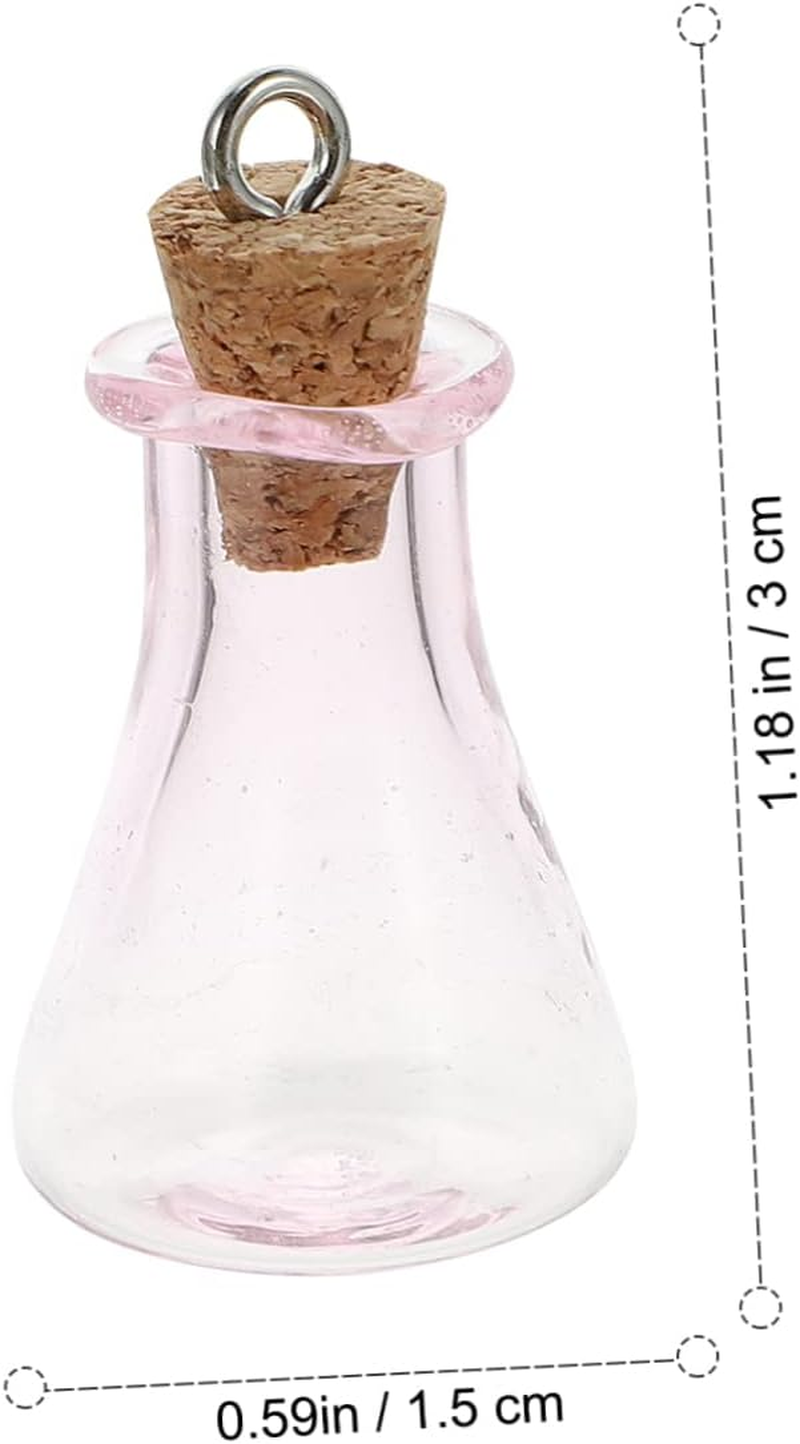 Decorative Glass Bottle Pendants Mini Bottles for Storage Diy Accessories image number 5