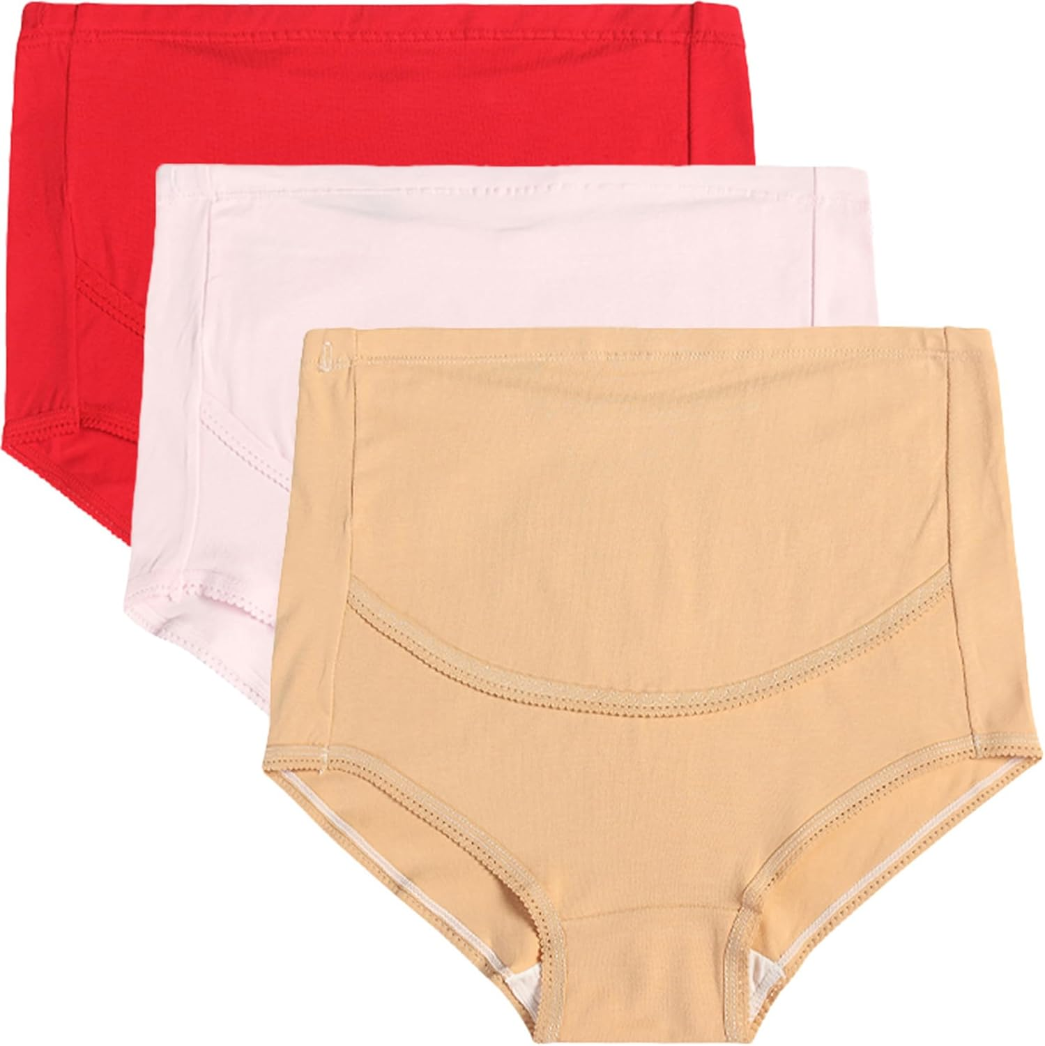 Dress Cici Maternity Underwear High Waist Cotton Briefs for Pregnant Women, 3 Pack