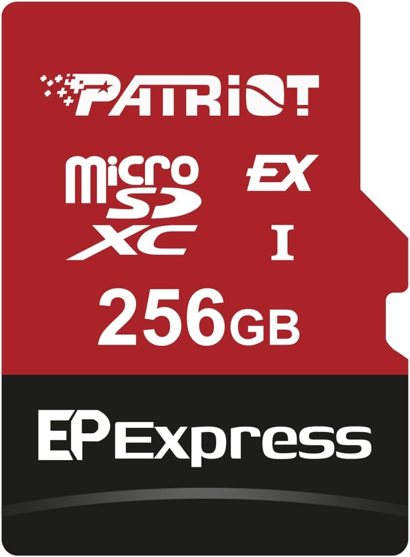 Patriot EP Series 256GB Micro SDXC Express V30 UHS-I U3 4K UHD Memory Card - PEF256GEPEXMCX - Compatible with Nintendo Switch 2 - Read Speed up to 800Mb/S, Write Speed up to 600Mb/S image number 3