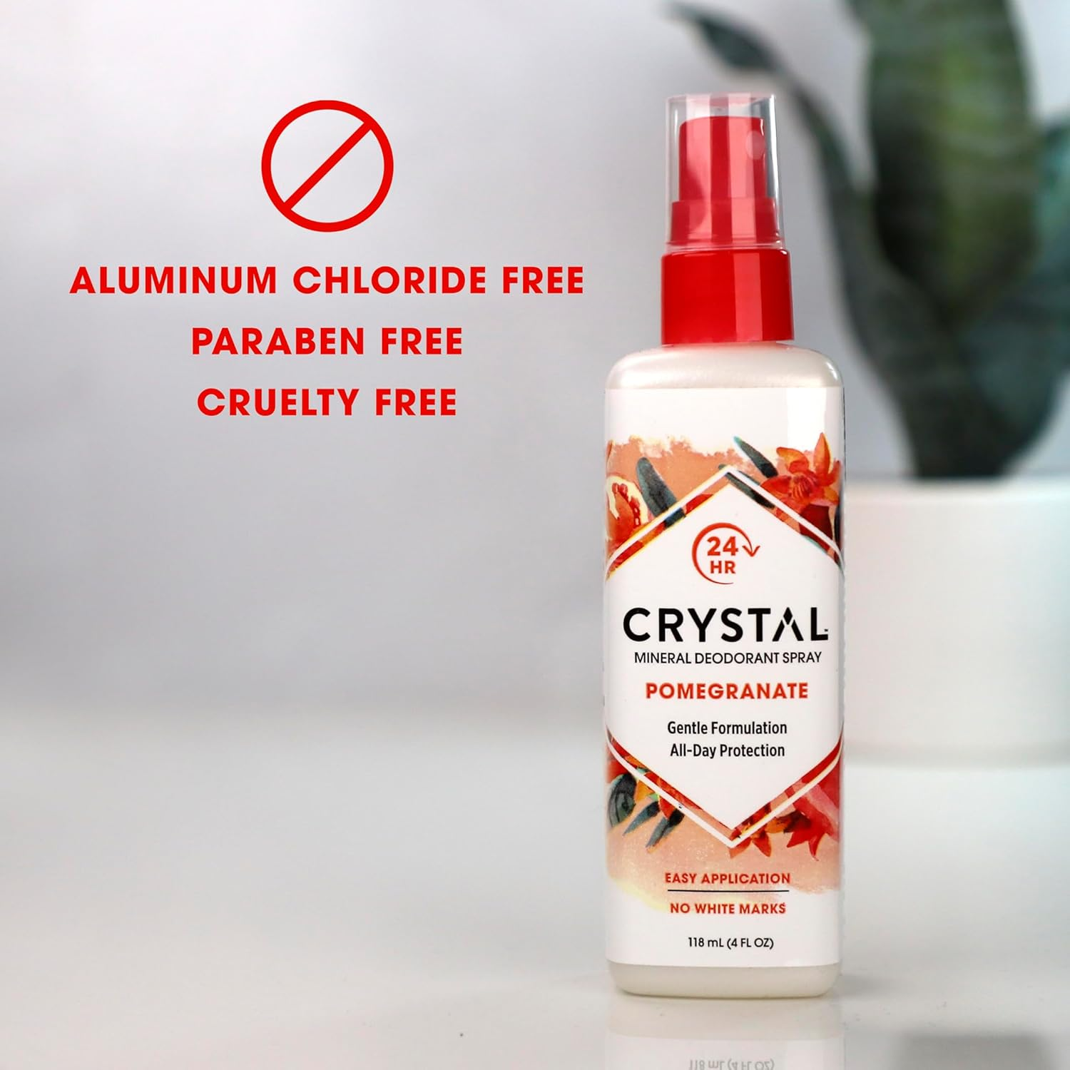 Crystal Deodorant Crystal Mineral Deodorant Spray, Pomegranate, 4.0 Oz, Pack of 2 image number 1