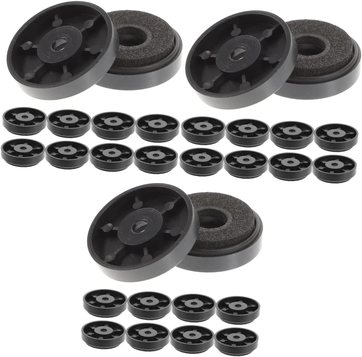 SUPVOX 10Pcs Speaker Isolation Pad and Subwoofer Isolation Feet Set, 30X8Mm Foam Vibration Dampers for Hifi Audio Equipment and Turntable Stand Noise Reduction in Home Theater