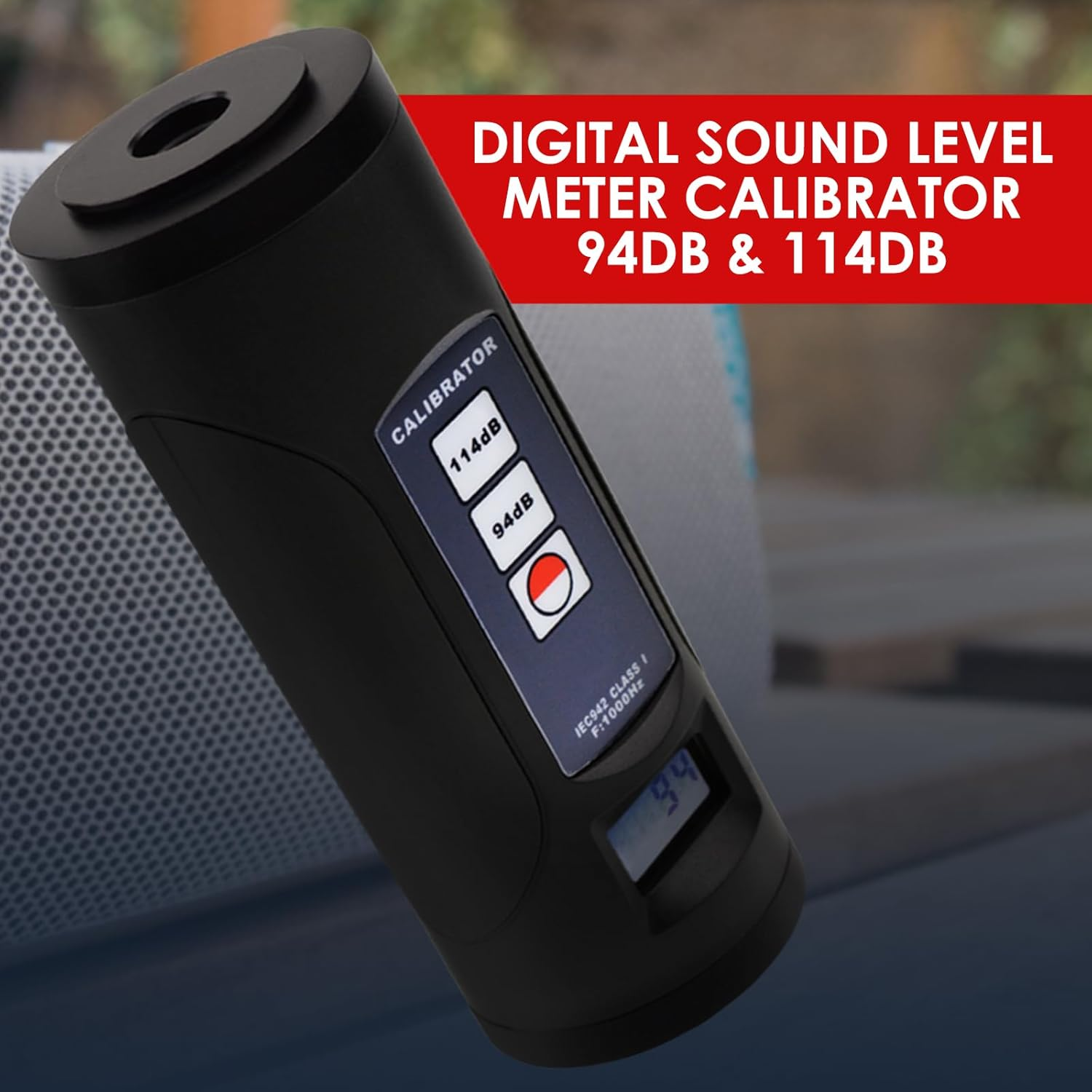 Digital Sound Level Meter Calibrator 94Db & 114Db for 1/2" and 1" Inch Microphone, Professional Noise Decibel Calibration Tool Measurement Accuracy Check (Digital Sound Calibrator) image number 5