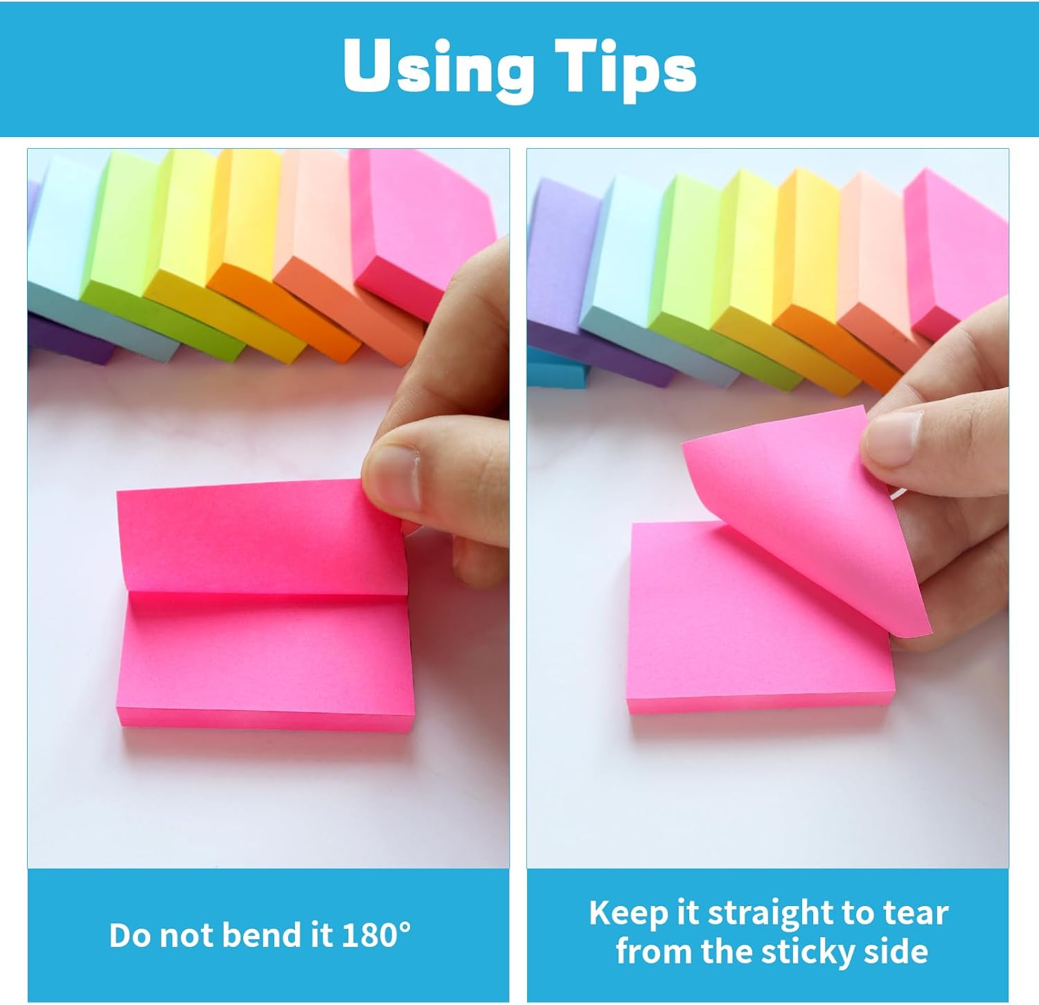 Pack of 24 Sticky Notes, 50 X 38 Mm, Small Sticky Notes, Self-Adhesive Notes Pads for Office, Home, School, Session, 75 Sheets/Notes, 1800 Sheets in Total (8 Colours) image number 1